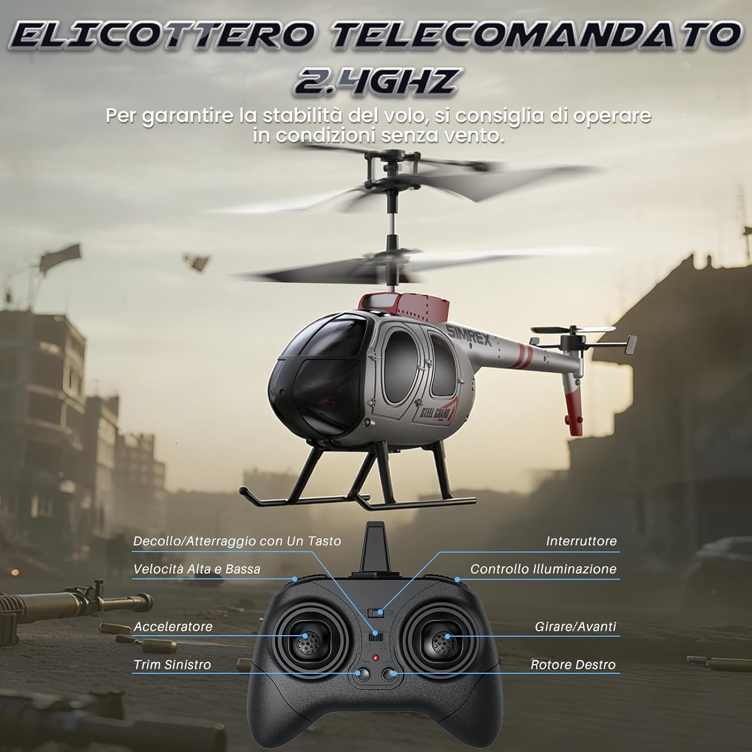 SIMREX Elicottero Telecomandato 2.4 GHz 20 Minuti di Volo - immagine 5