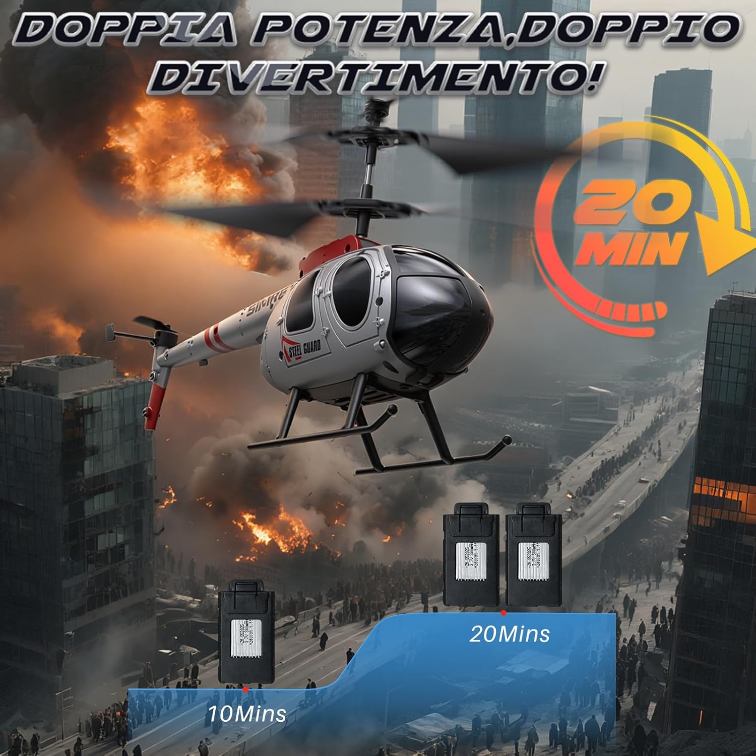 SIMREX Elicottero Telecomandato 2.4 GHz 20 Minuti di Volo - immagine 6