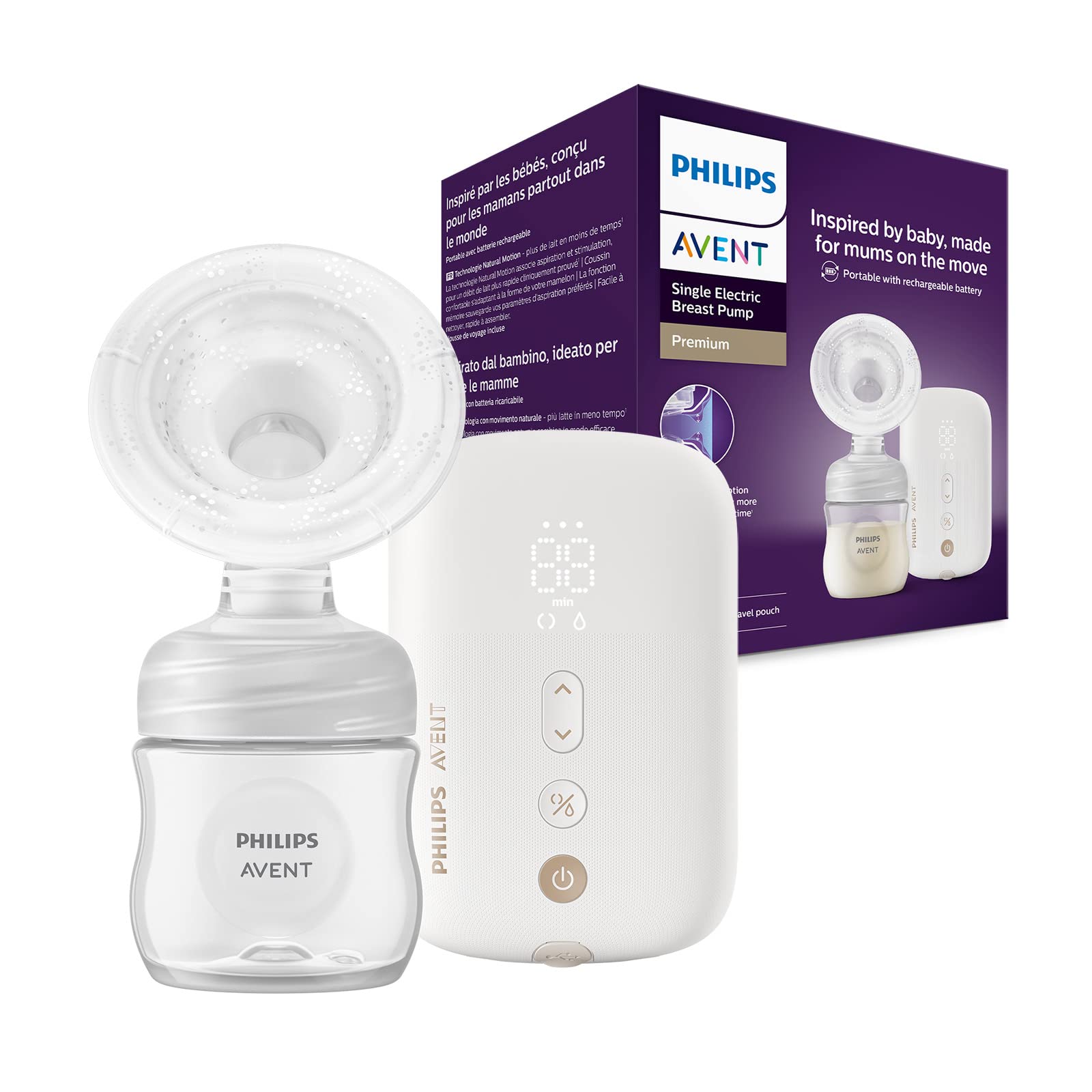 Philips Avent - Tiralatte Elettrico con 5 Sacchetti Latte