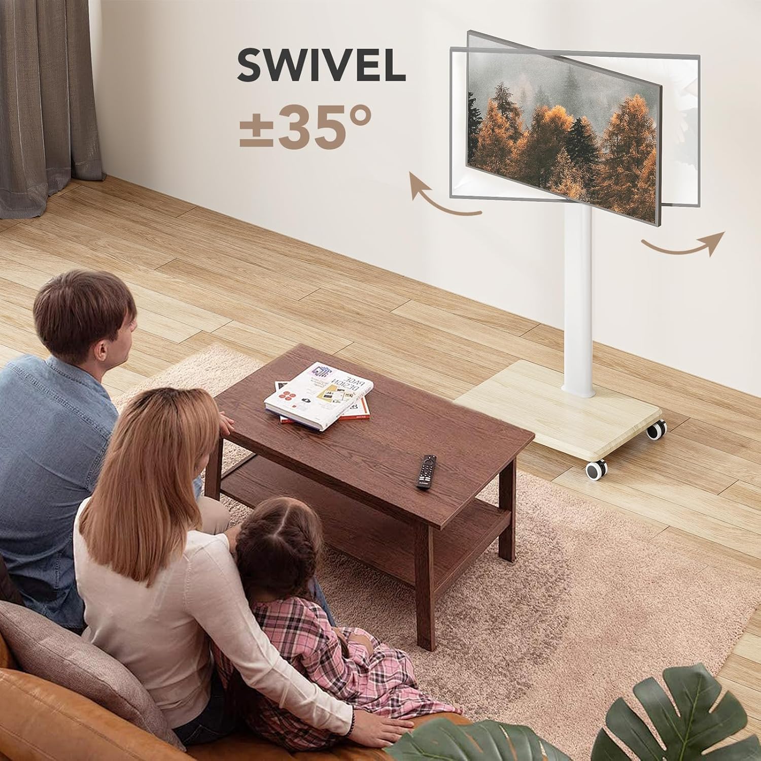 Supporto TV Mobile da 27 a 65 pollici su Ruote - immagine 2