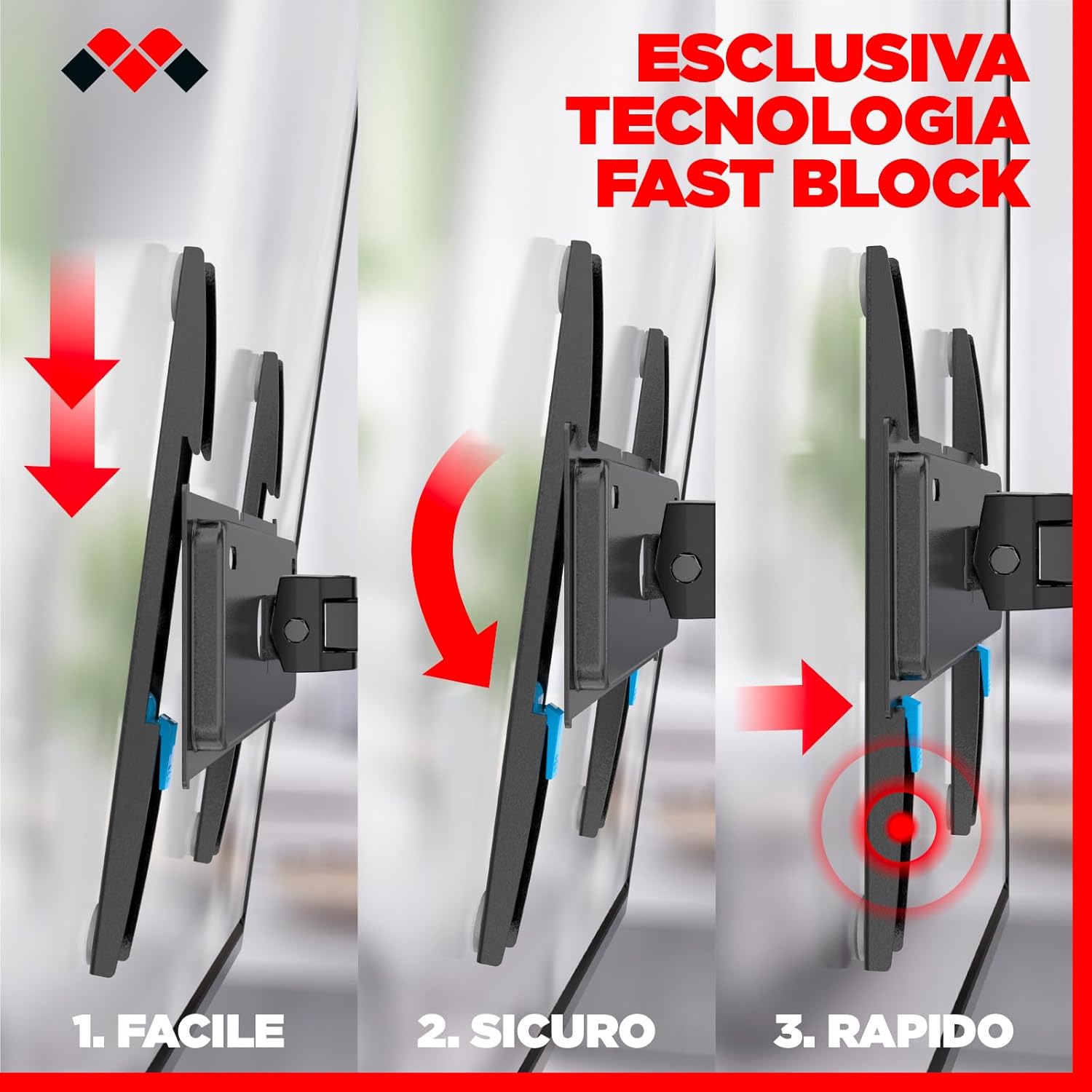 Meliconi SPACE SYSTEM FULLMOTION 200 - Supporto TV Parete - immagine 3