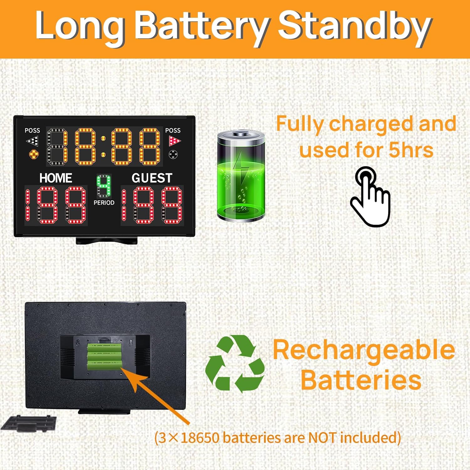 YZ Tabellone Segnapunti Elettronico a Batteria - immagine 3