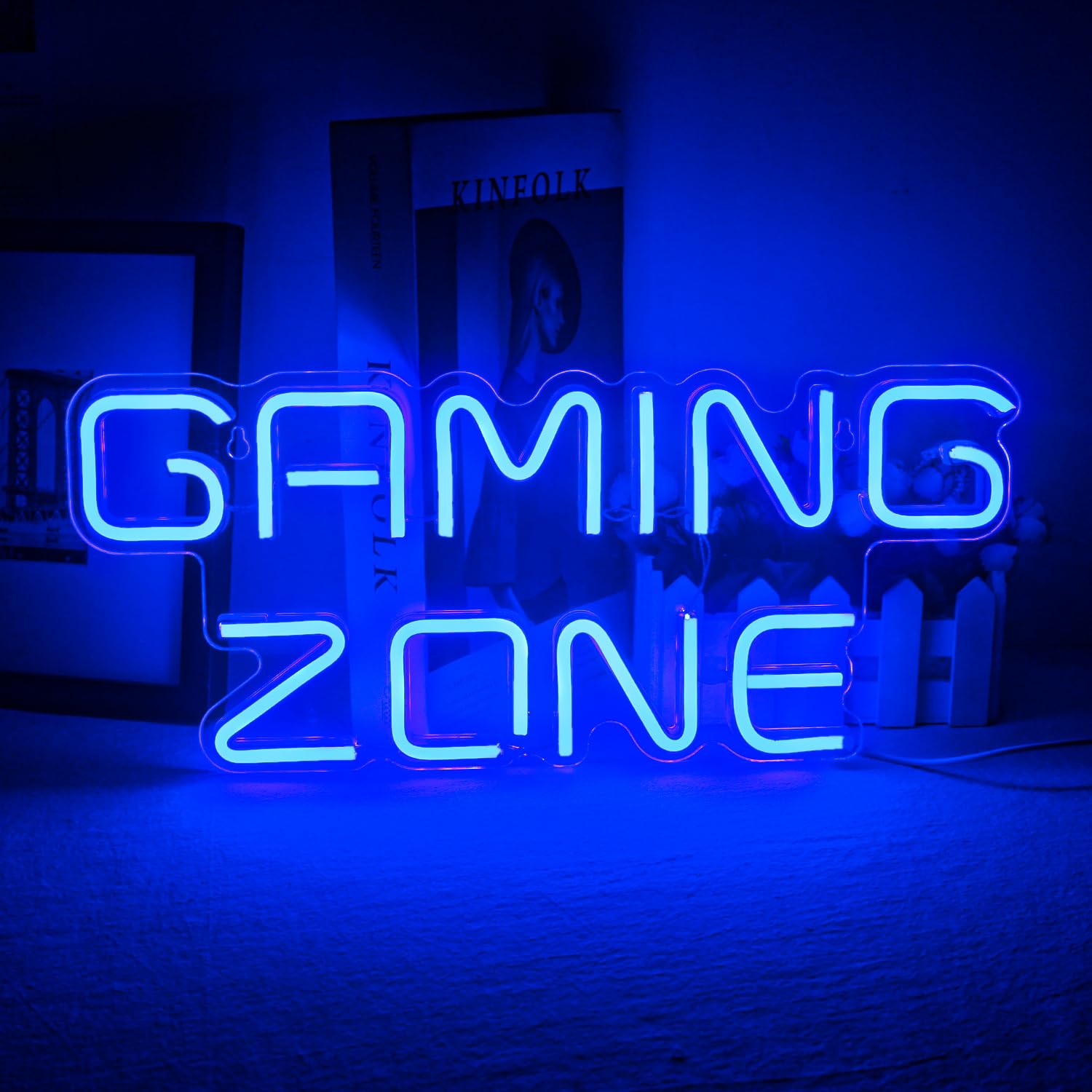 Ineonlife Gaming Zone Neon Segno Blu LED per Parete