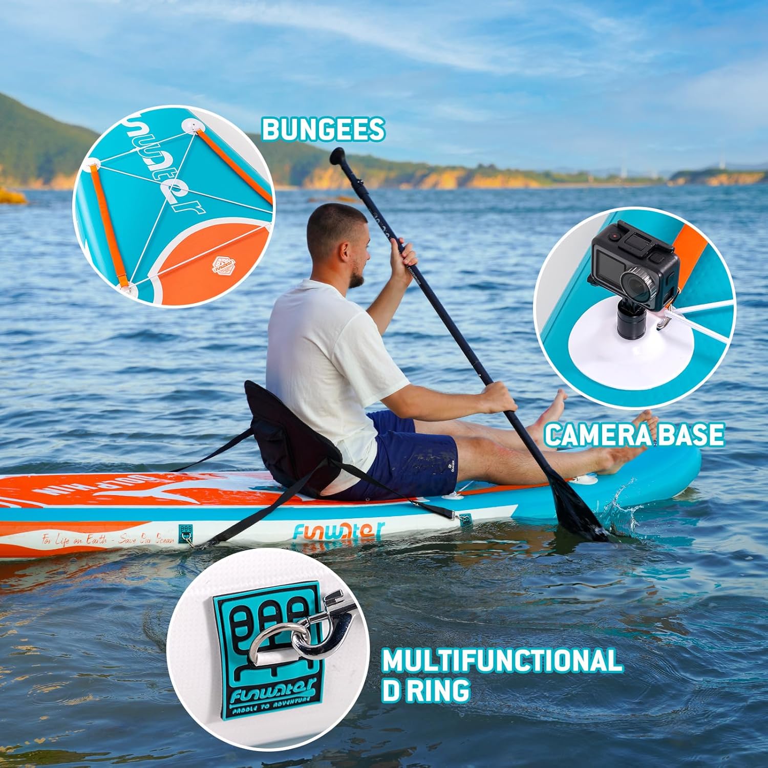Funwater Tavola da Surf Gonfiabile SUP Completa - immagine 5