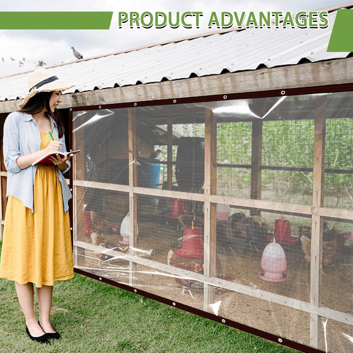 Telo Trasparente con Occhielli 3.5x3m (Bordo nero) - immagine 5