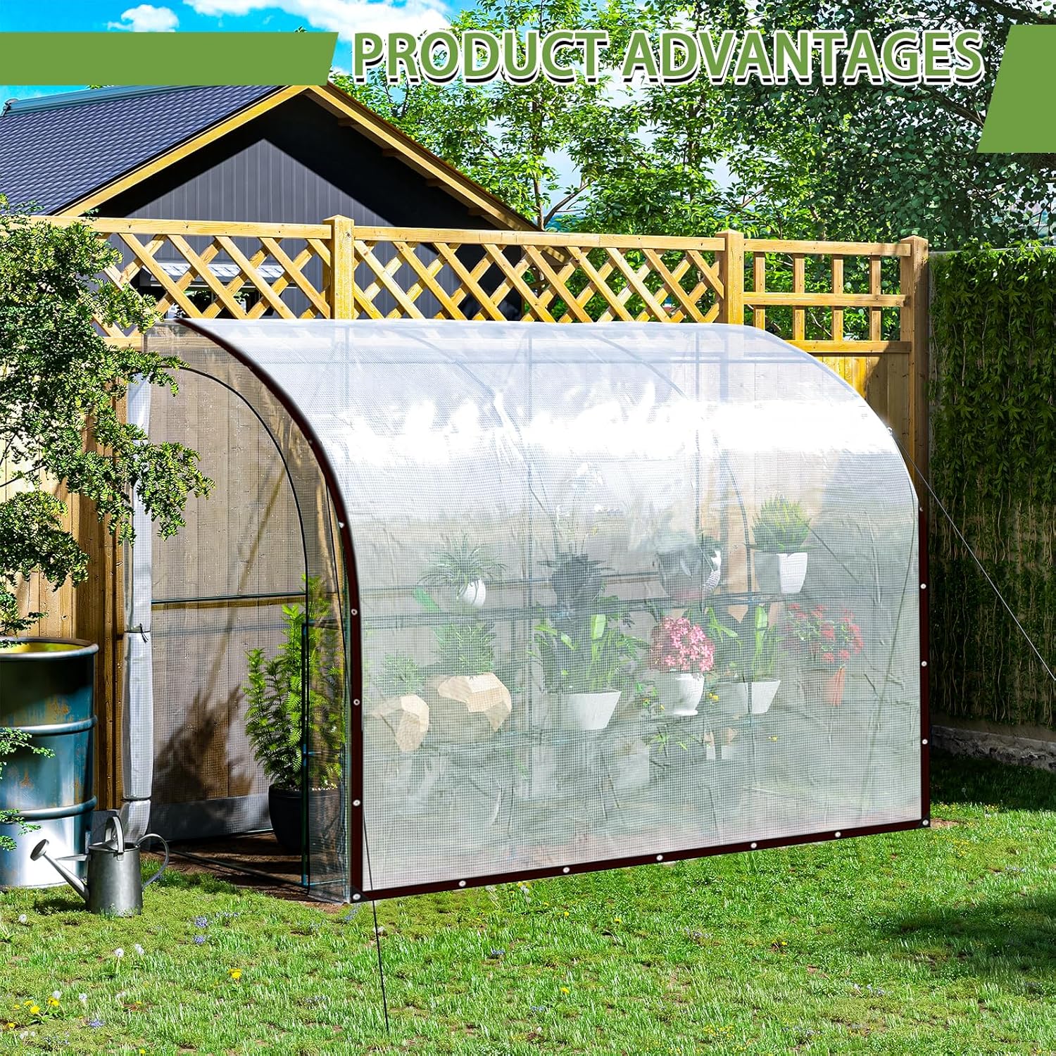 Telo Trasparente con Occhielli 3.5x3m (Bordo nero) - immagine 7