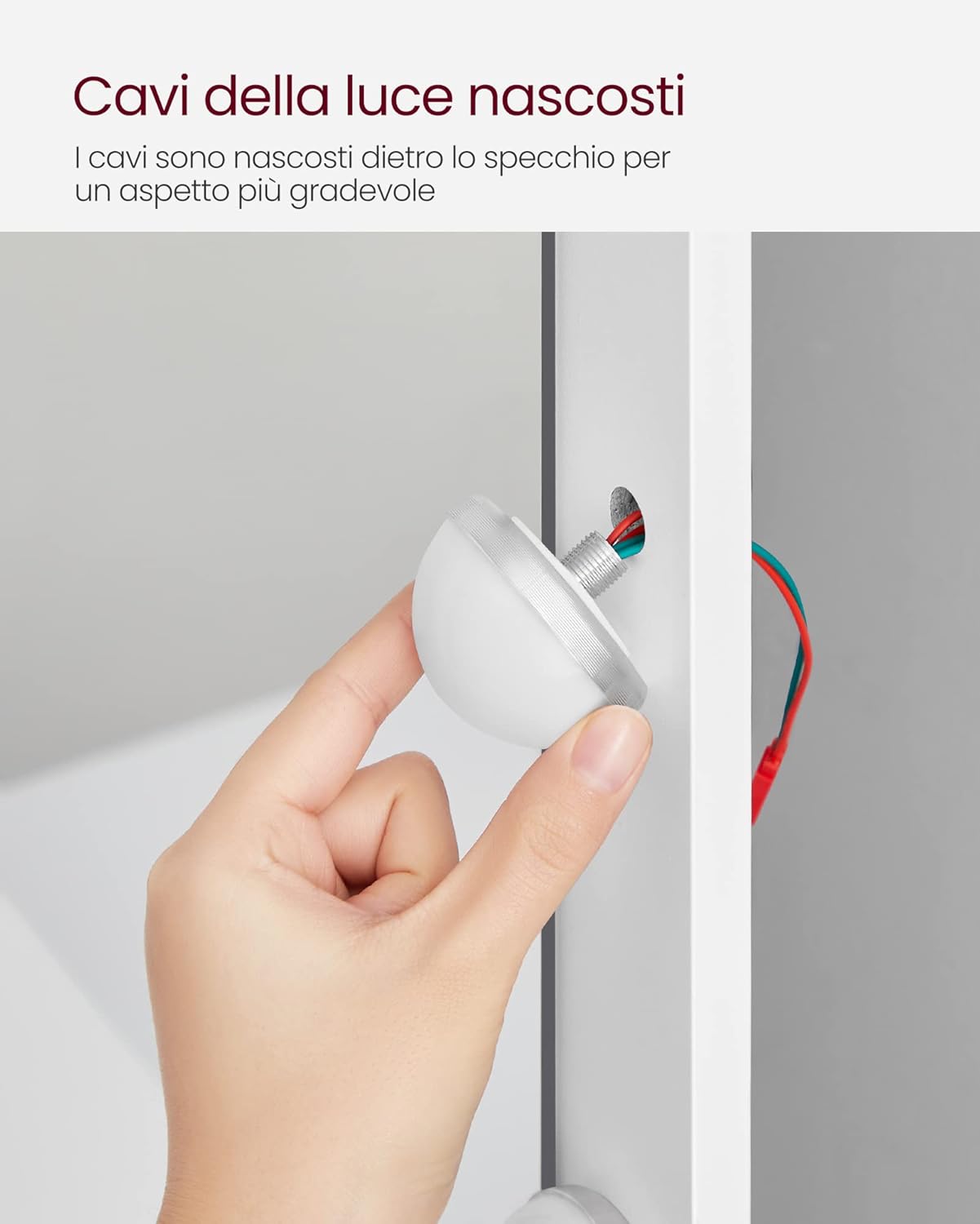 Vasagle Tavolo Toeletta con Specchio e Luce LED - immagine 7