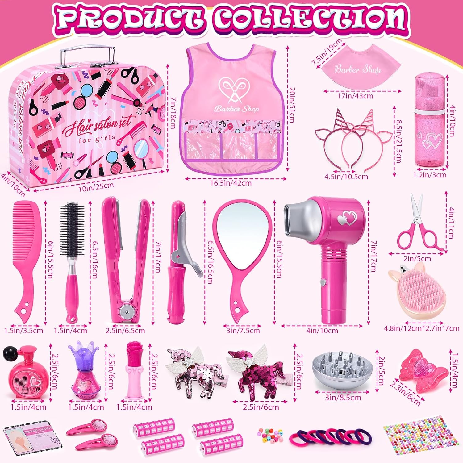 Set Parrucchiera Bambina con Accessori e Valigetta - immagine 2