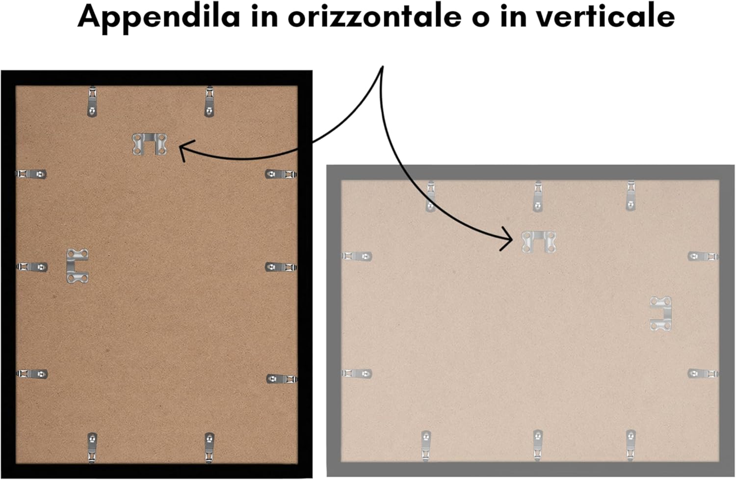 Americanflat Cornice per Foto 30x40 cm Nera - Set 5 pz - immagine 7