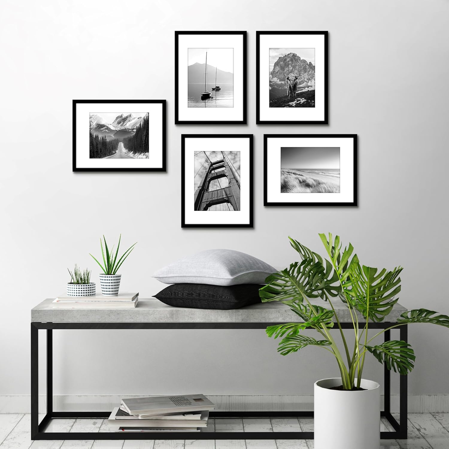 Americanflat Cornice per Foto 30x40 cm Nera - Set 5 pz - immagine 9