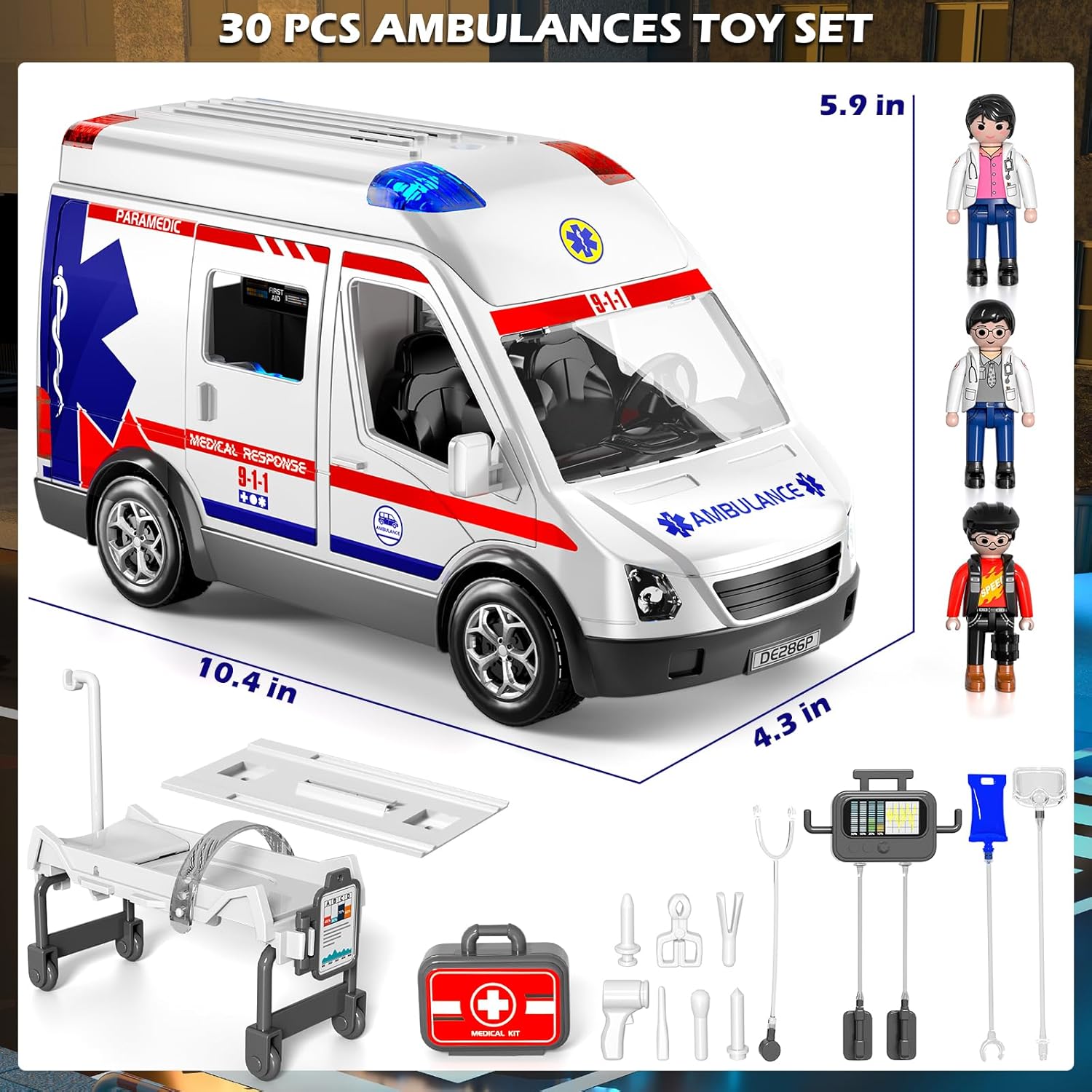 Ambulanza Elettrica per Bambini con Luci e Suoni - immagine 5