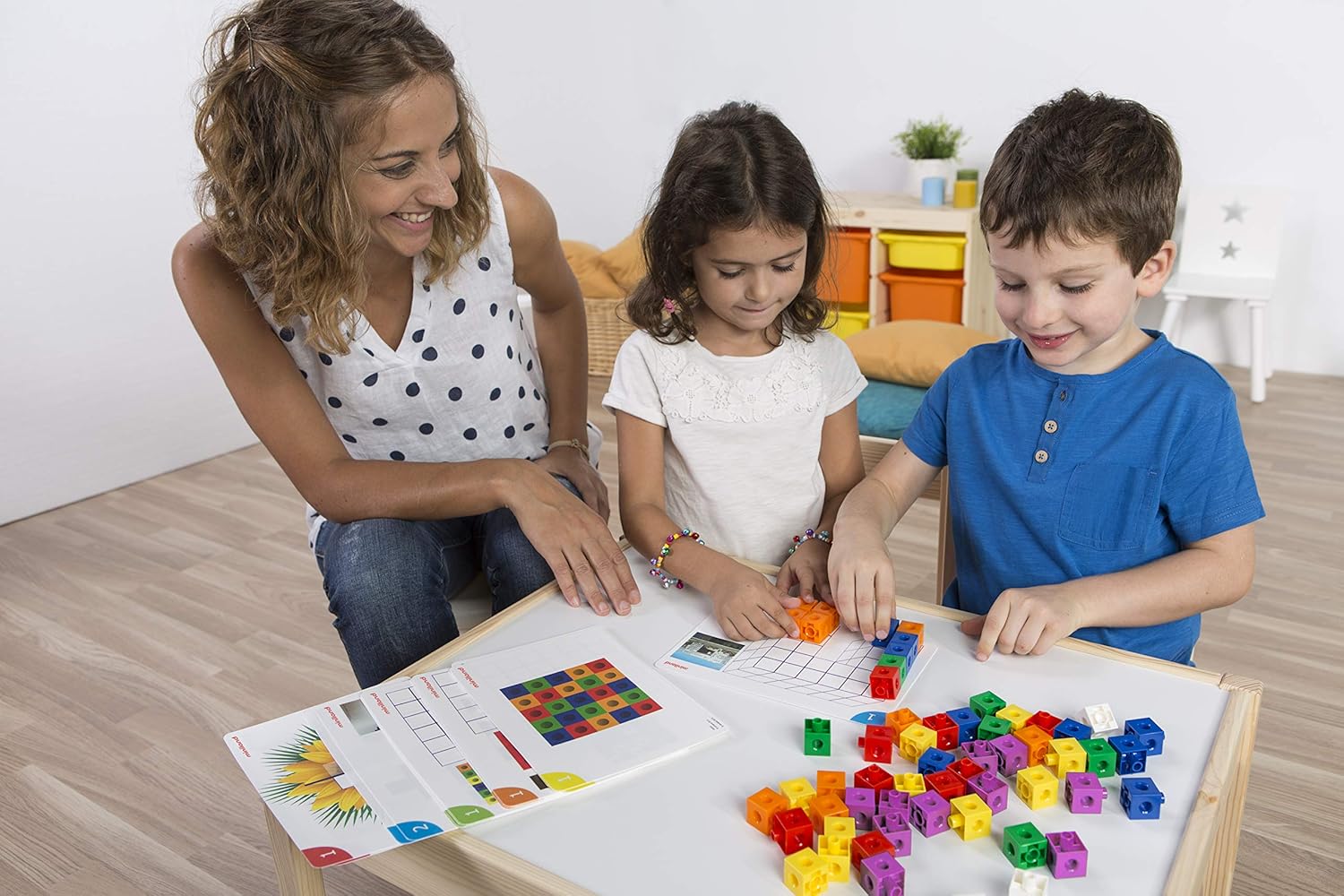 Miniland- Cubi attività 100 Pezzi, Multicolore, 95203 - immagine 2