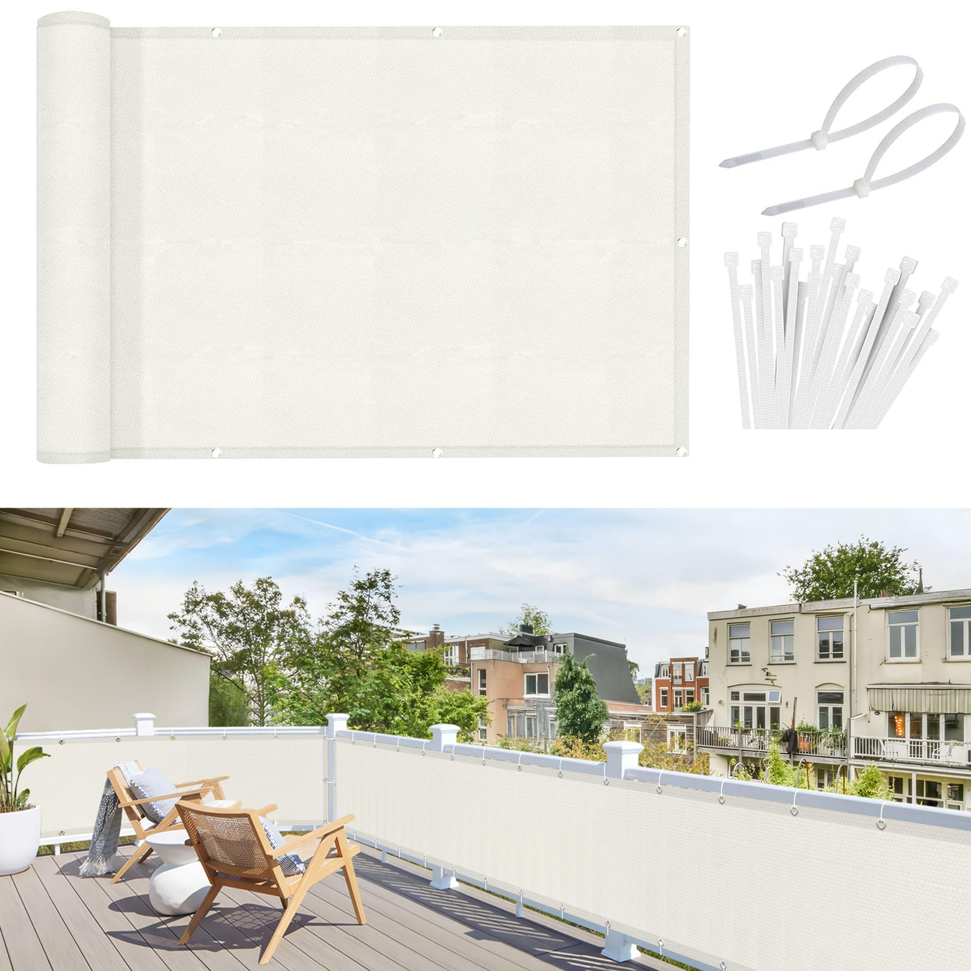 Sunnylaxx Frangivista Balcone 80x800 cm Crema