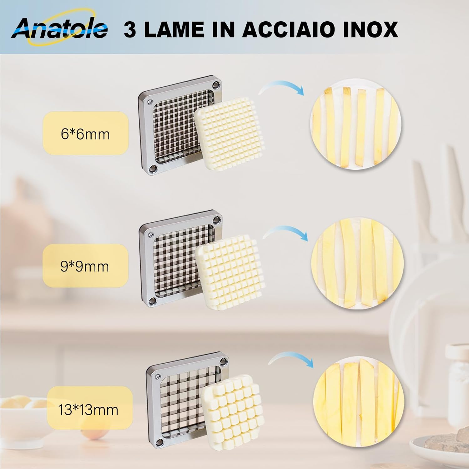 Anatole Tagliapatate Professionale con 3 Lame - immagine 3