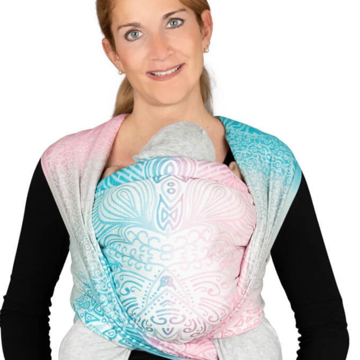 HOPPEDIZ Jaipur - Fascia porta bebè, 4,60 m, colore: Crema