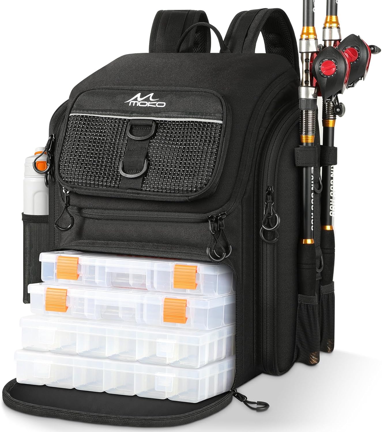 MoKo Zaino da Pesca Grande 40L, Nero - immagine 1