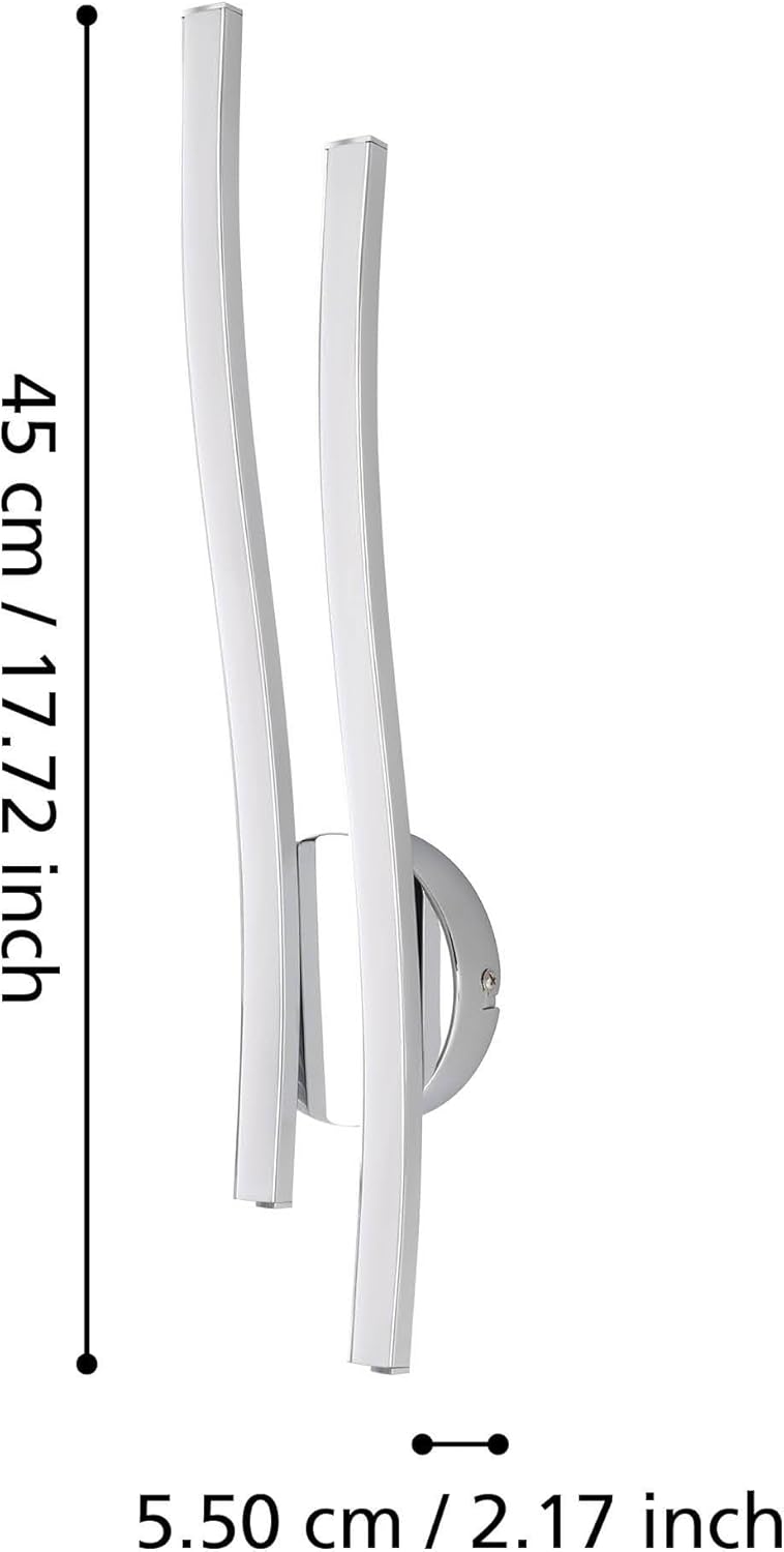 Eglo LED Lampada da Parete Valmora 2 Luci, Cromo - immagine 4