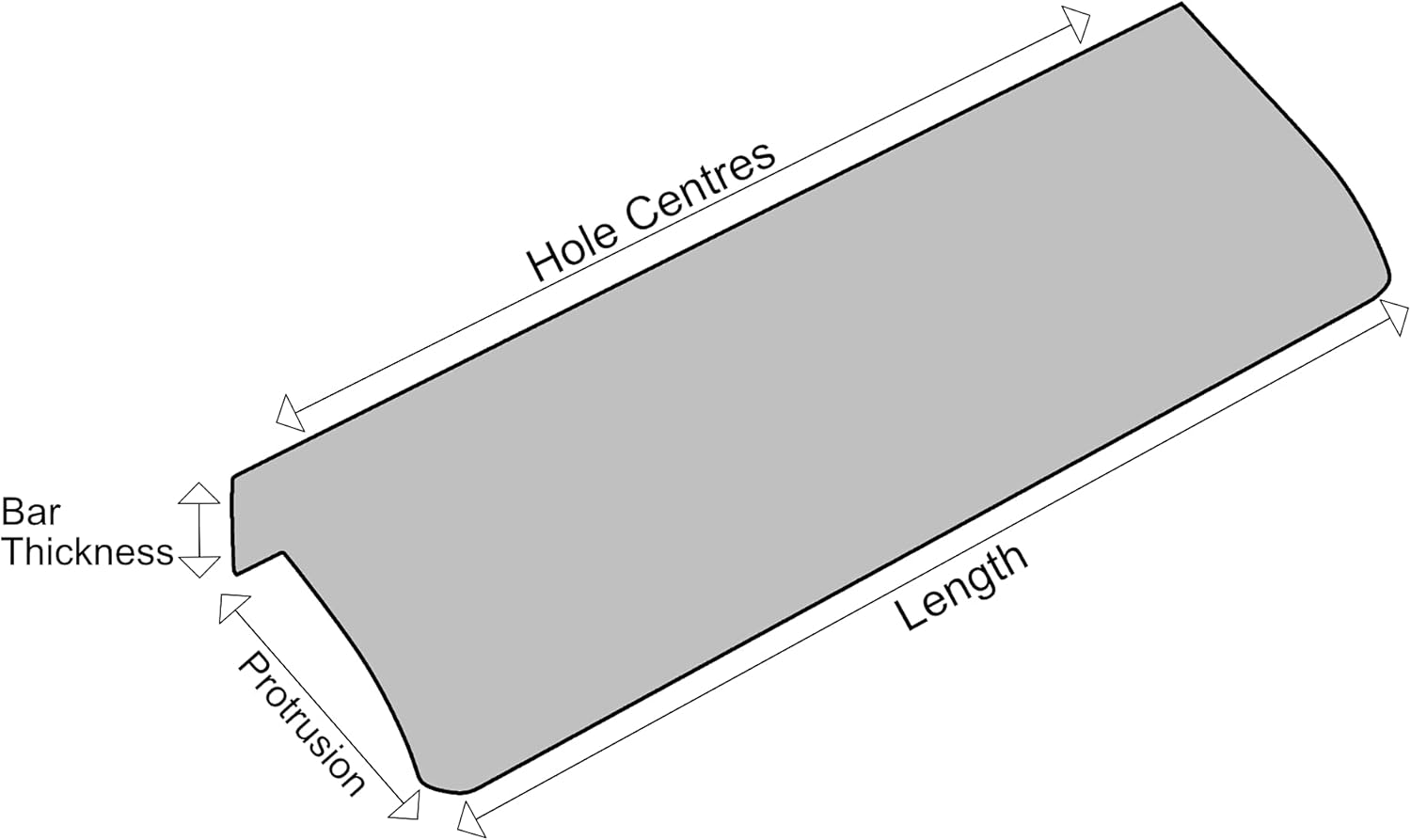 M4TE Maniglie a Profilo per Armadietti da Cucina, Antracite - immagine 5