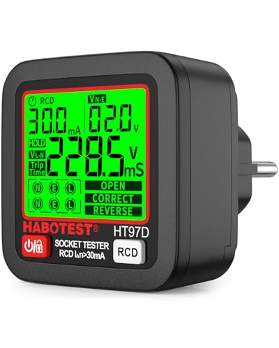 Yojock Tester di Prese con Test RCD e Display LCD