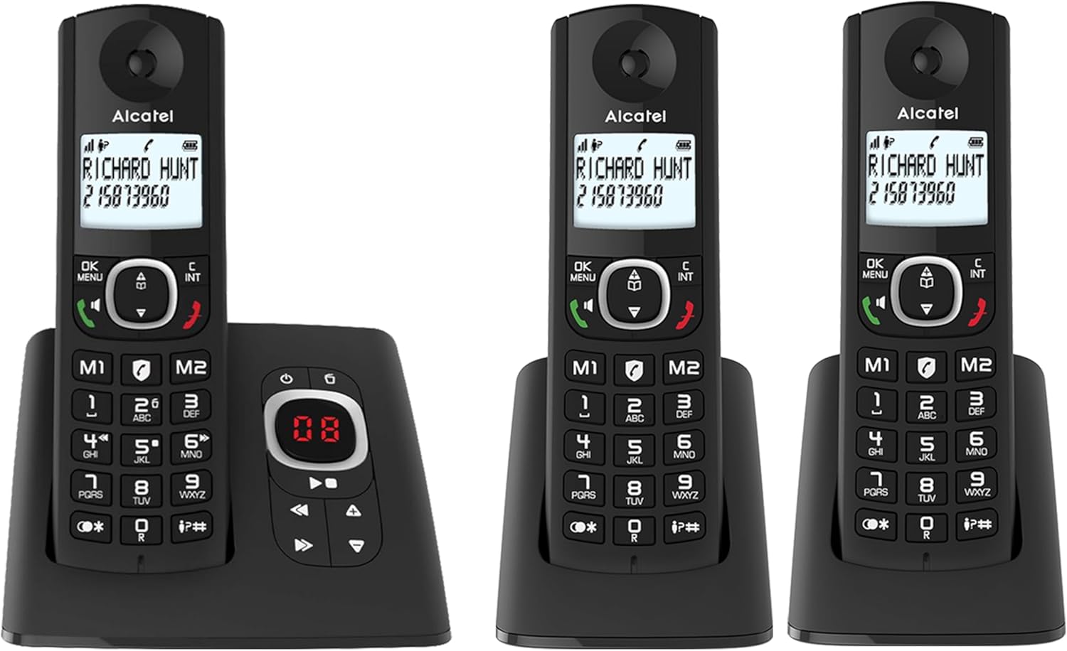 Alcatel F530 Voice Trio - Telefono Cordless DECT Nero - immagine 1