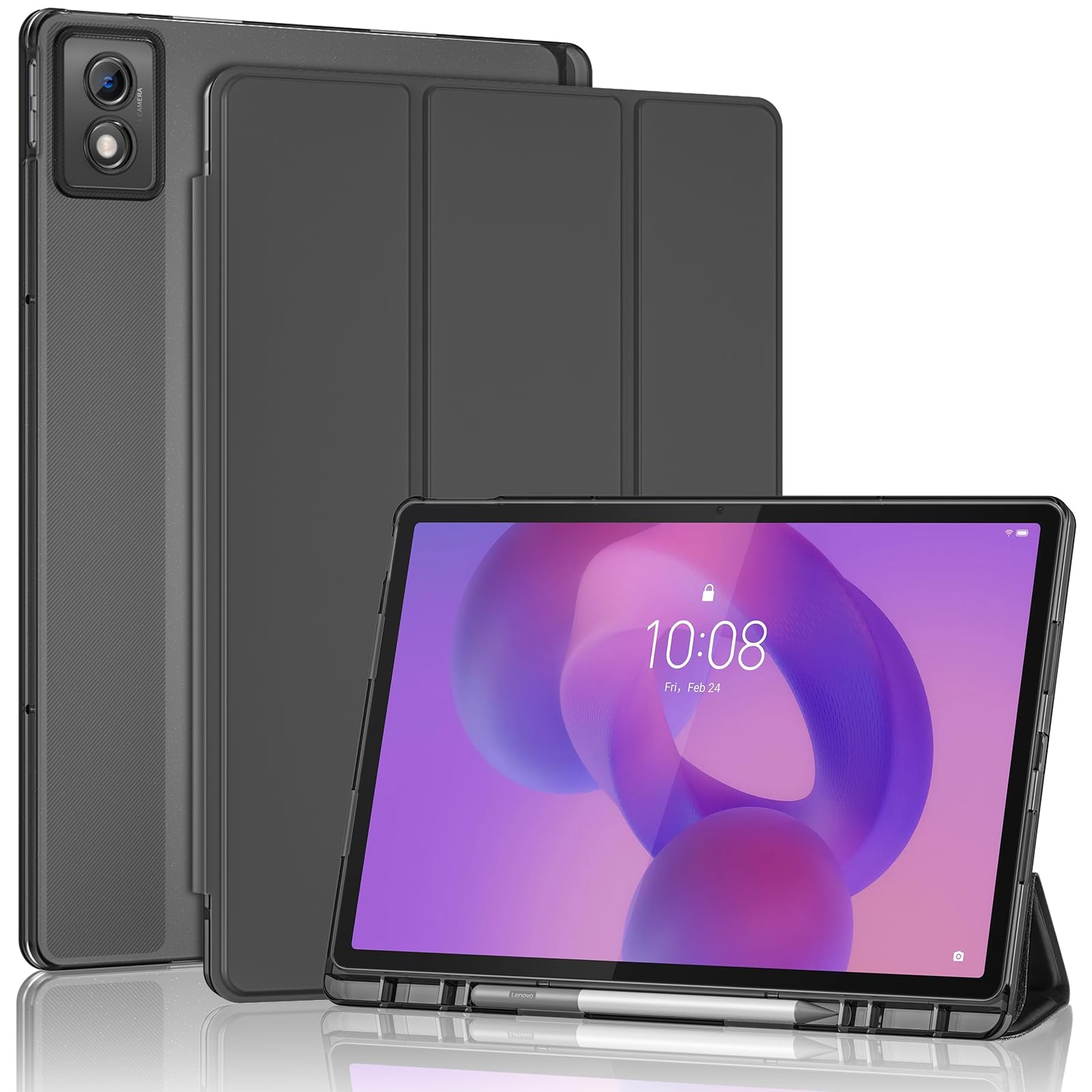 Procase Cover per Lenovo Idea Tab Pro 12,7 Pollici 2025, Nero