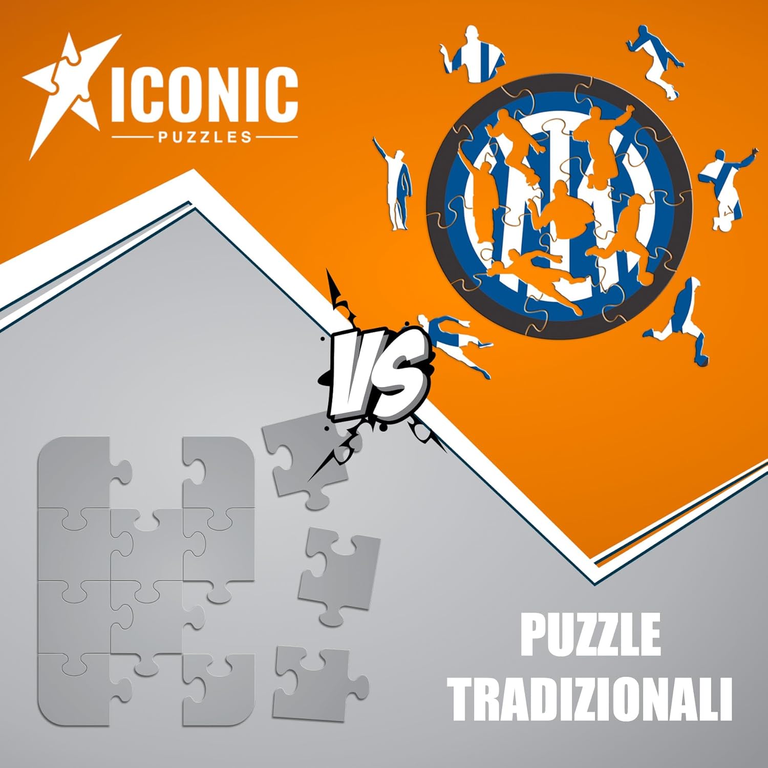 Iconic Puzzles Inter Logo - Puzzle in Legno 500 Pezzi L - immagine 3