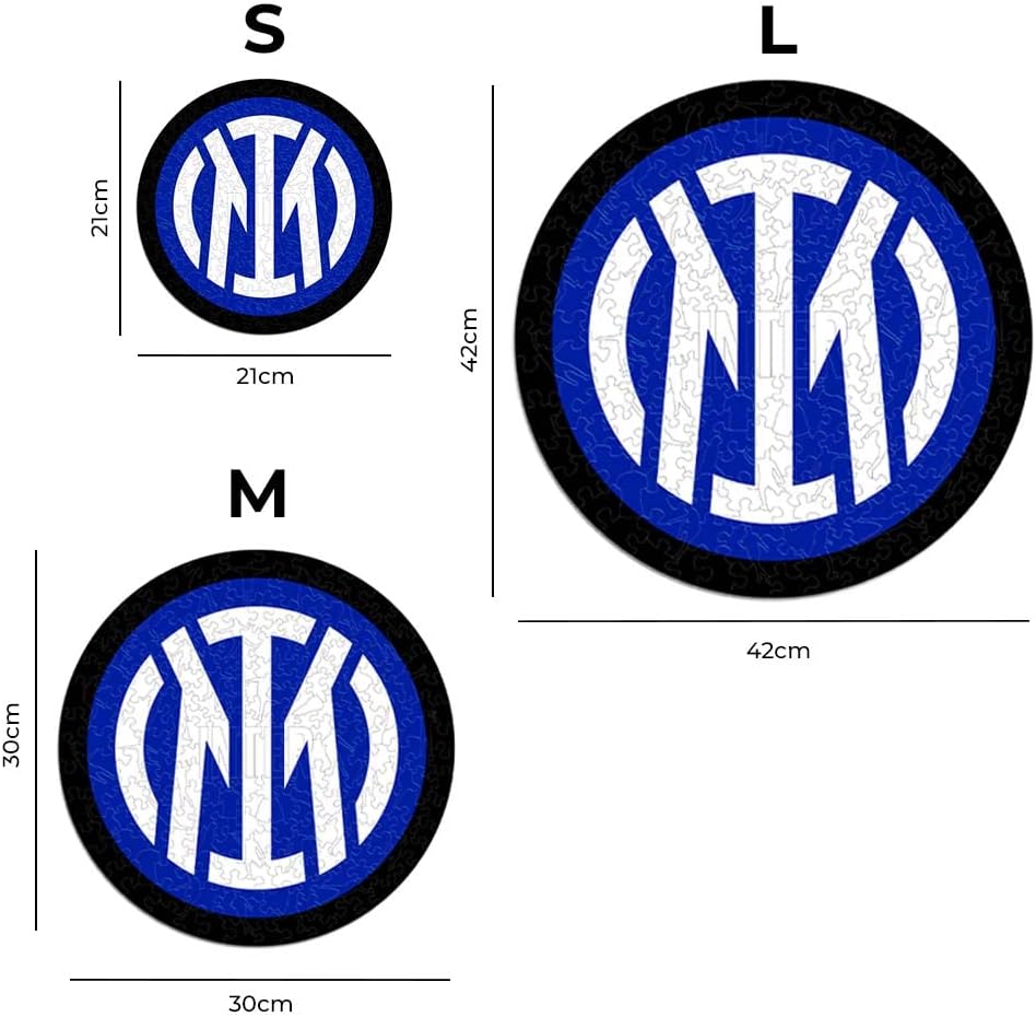 Iconic Puzzles Inter Logo - Puzzle in Legno 500 Pezzi L - immagine 4
