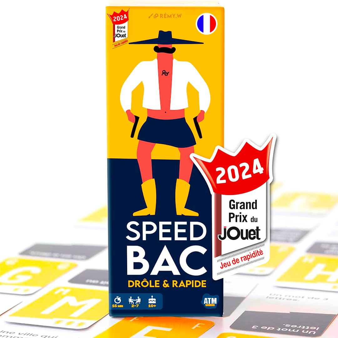 ATM Gaming Speedbac - Gioco da tavolo Famiglia e Amici - Perfetto per mettere l'atmosfera - 2-7 Giocatori - Made in France