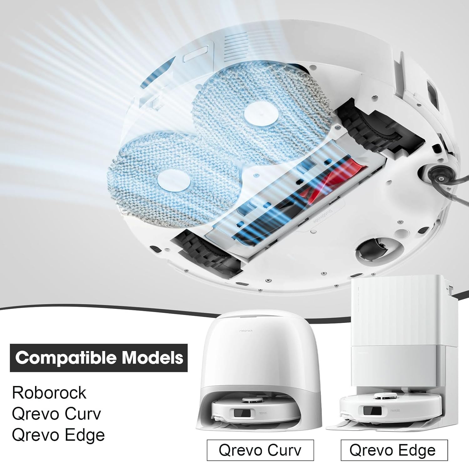 DrRobor Set Ricambio per Roborock Qrevo Curv/Qrevo Edge - immagine 2