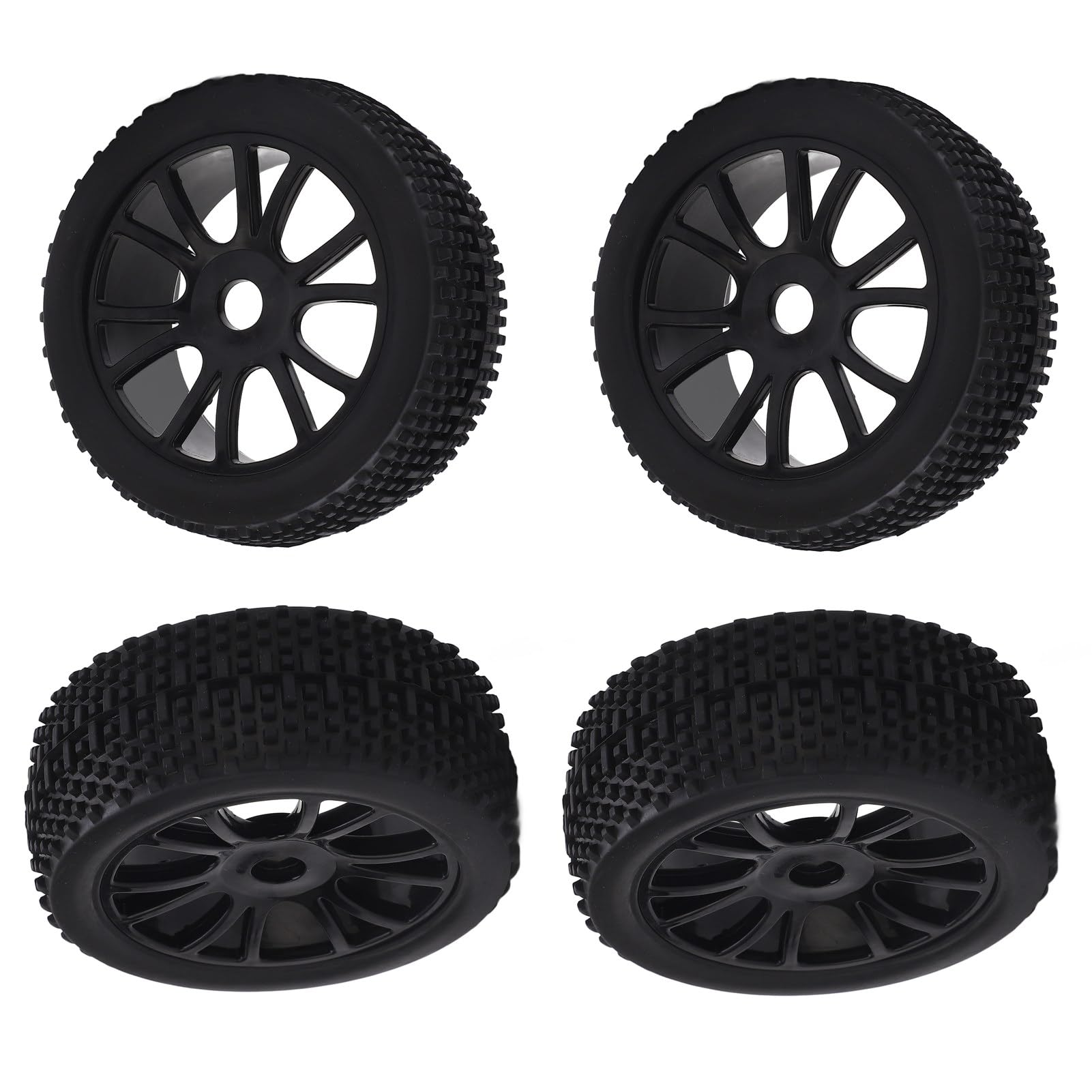 Dilwe 4 Pezzi Pneumatici in Gomma RC 1/8 con Cerchioni