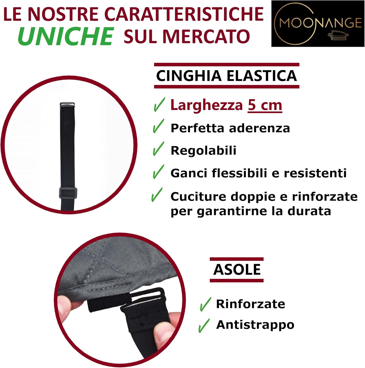 Moonange - Copripoltrona 1 Posto con Braccioli, Grigio - immagine 3