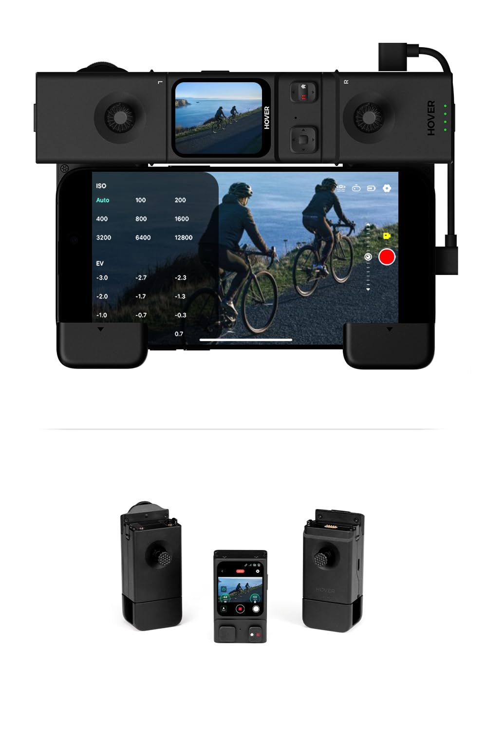 HOVERAir Beacon & Joystick Set – Controller di movimento leggero con display in tempo reale e funzioni di volo sicuro per ciclismo, viaggi e riprese all'aperto