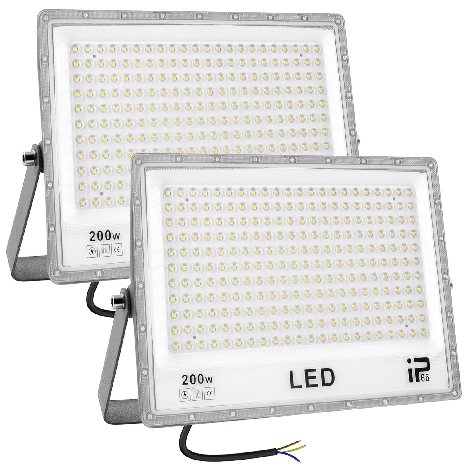 Createstar Faretto LED da Esterno 200W 20000LM (2 Pezzi)