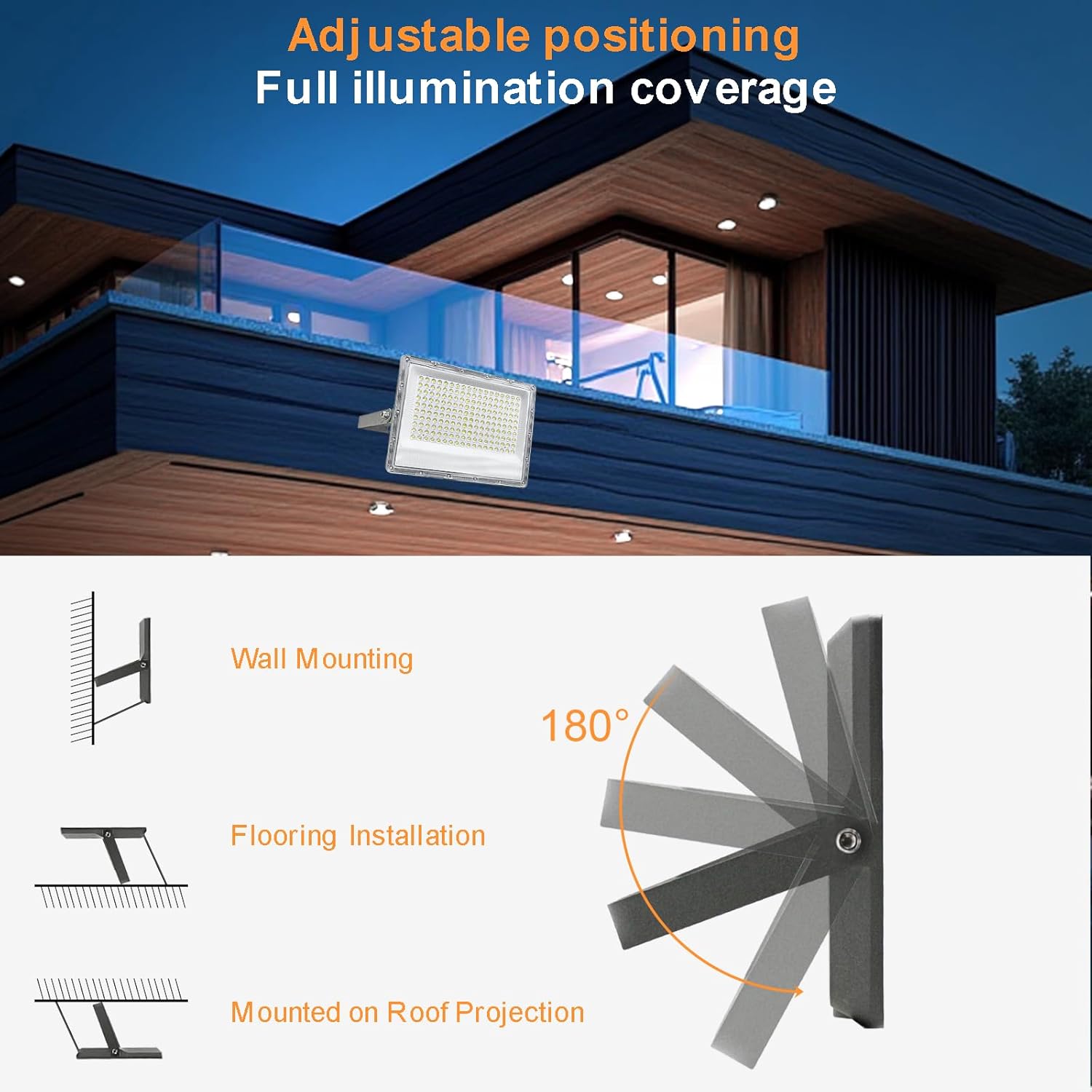 Createstar Faretto LED da Esterno 200W 20000LM (2 Pezzi) - immagine 2