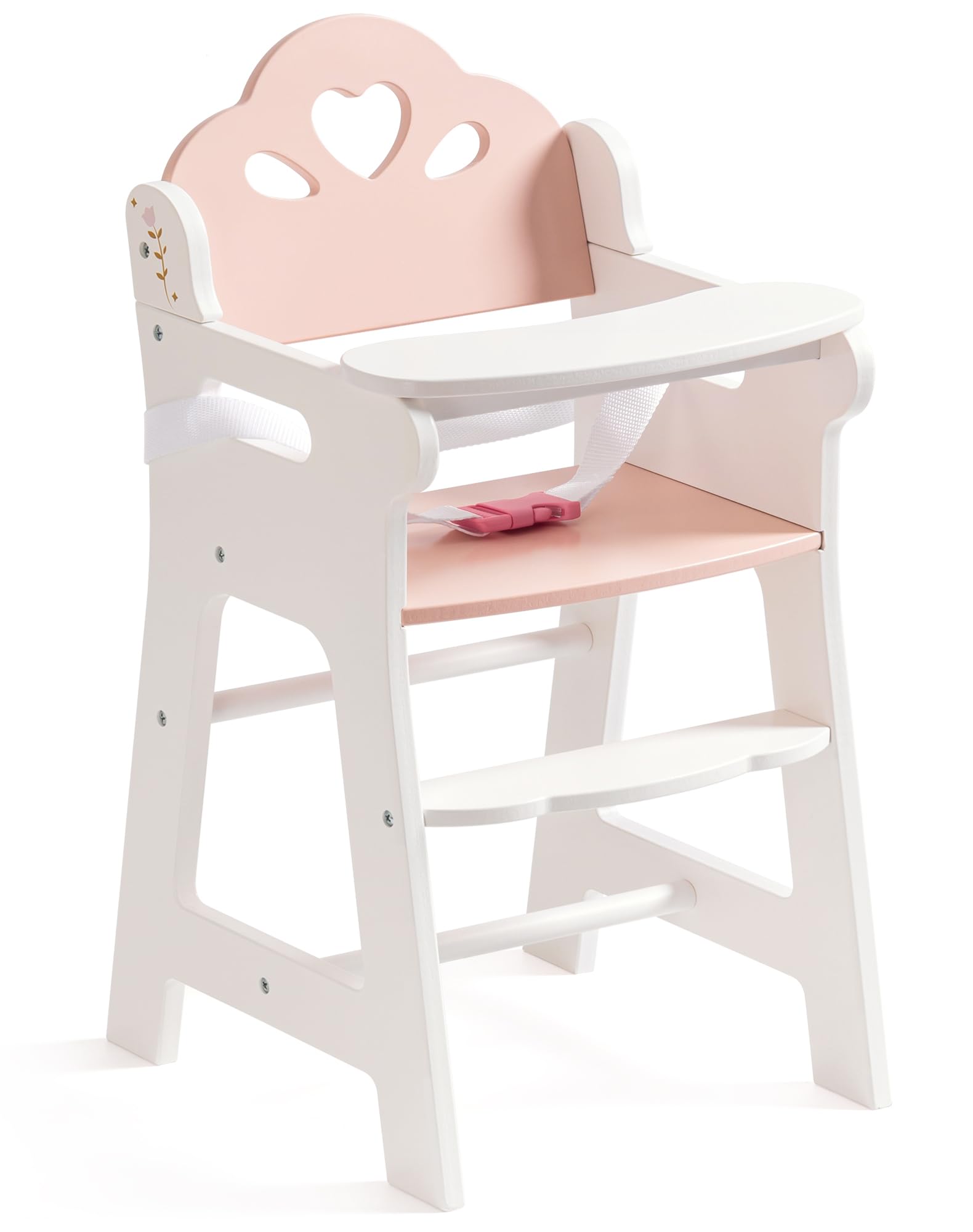 Robud Seggiolone in Legno per Bambole, Bianco