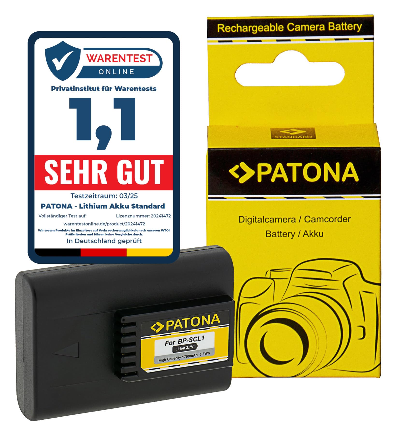 Patona BP-SCL1 Batteria di Ricambio 1700mAh 3.7V