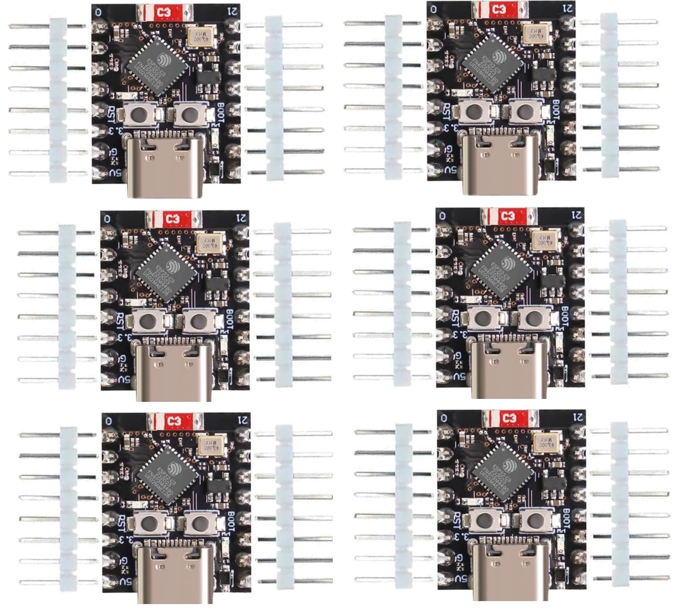 ESP32 ESP32-C3 Scheda di Sviluppo Mini ESP32 C3 Supporta WiFi Bluetooth Compatibile con Arduino (6 pezzi)