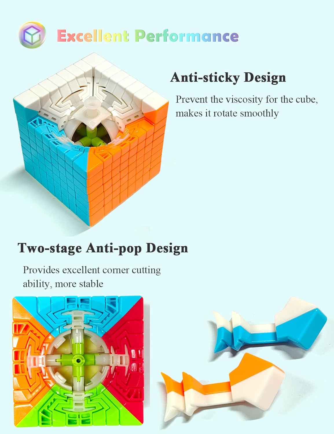 Roxenda Speed Cube 8x8x8 Stickerless - immagine 5