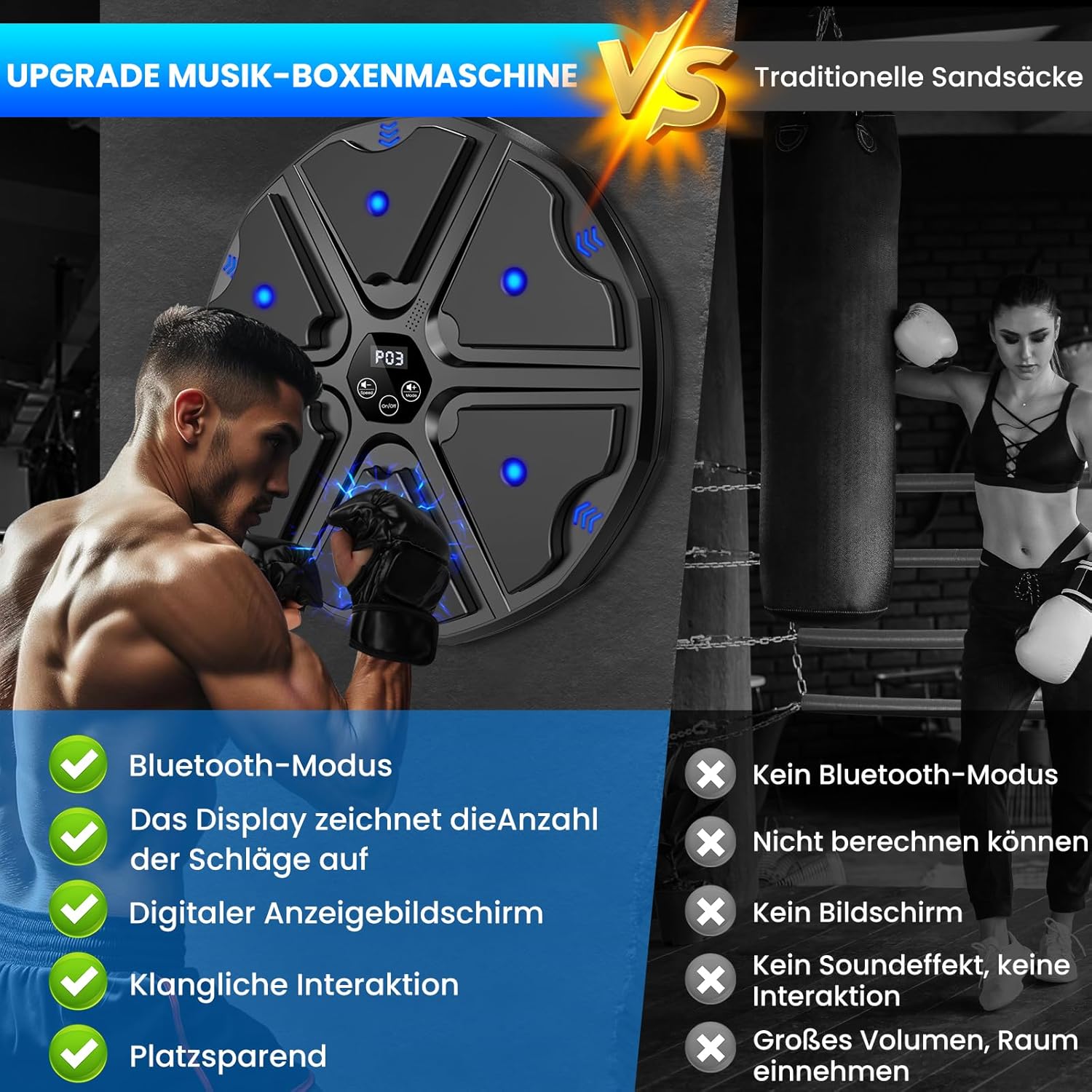 Music Boxing Machine LED Elettronica con Guanti - immagine 3