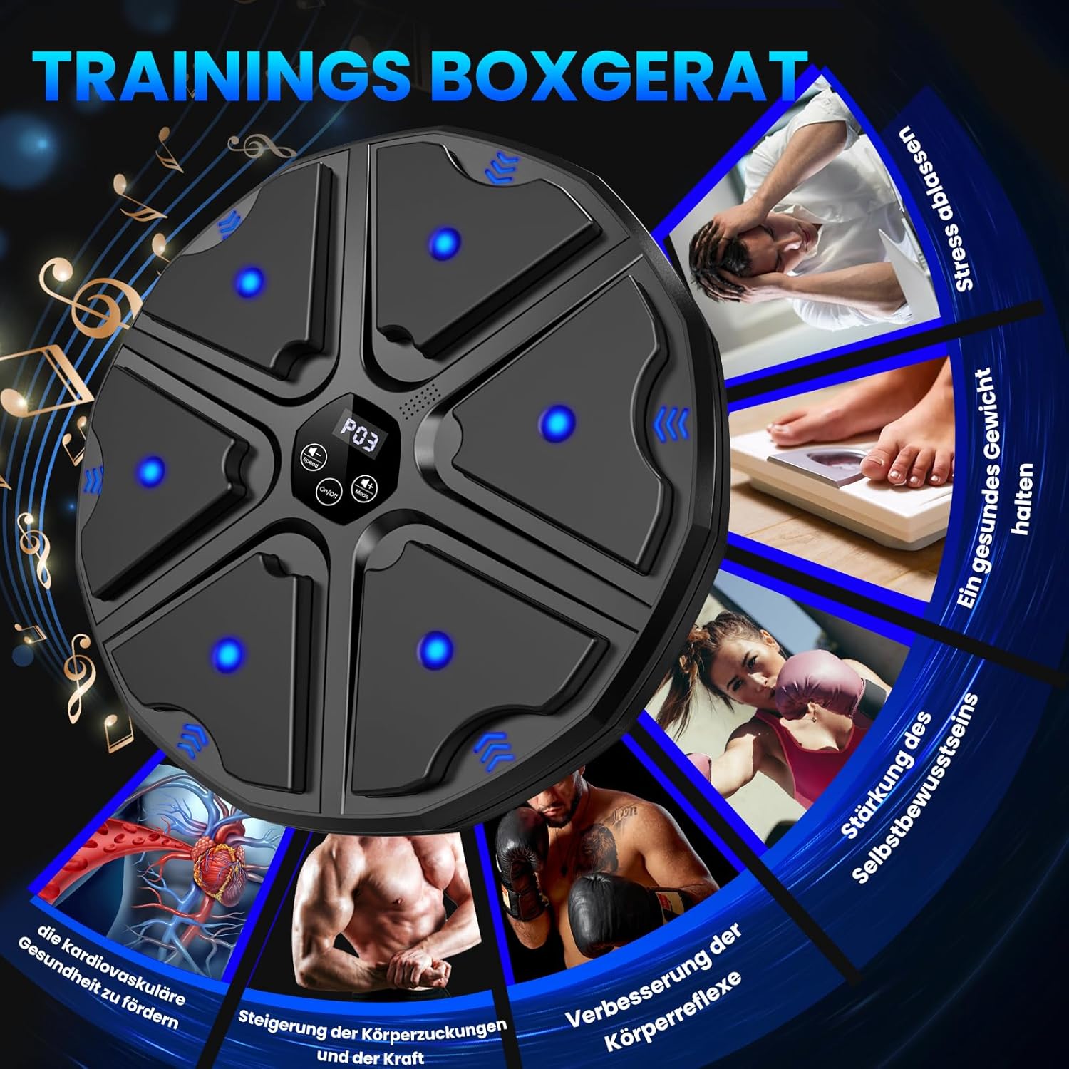 Music Boxing Machine LED Elettronica con Guanti - immagine 4