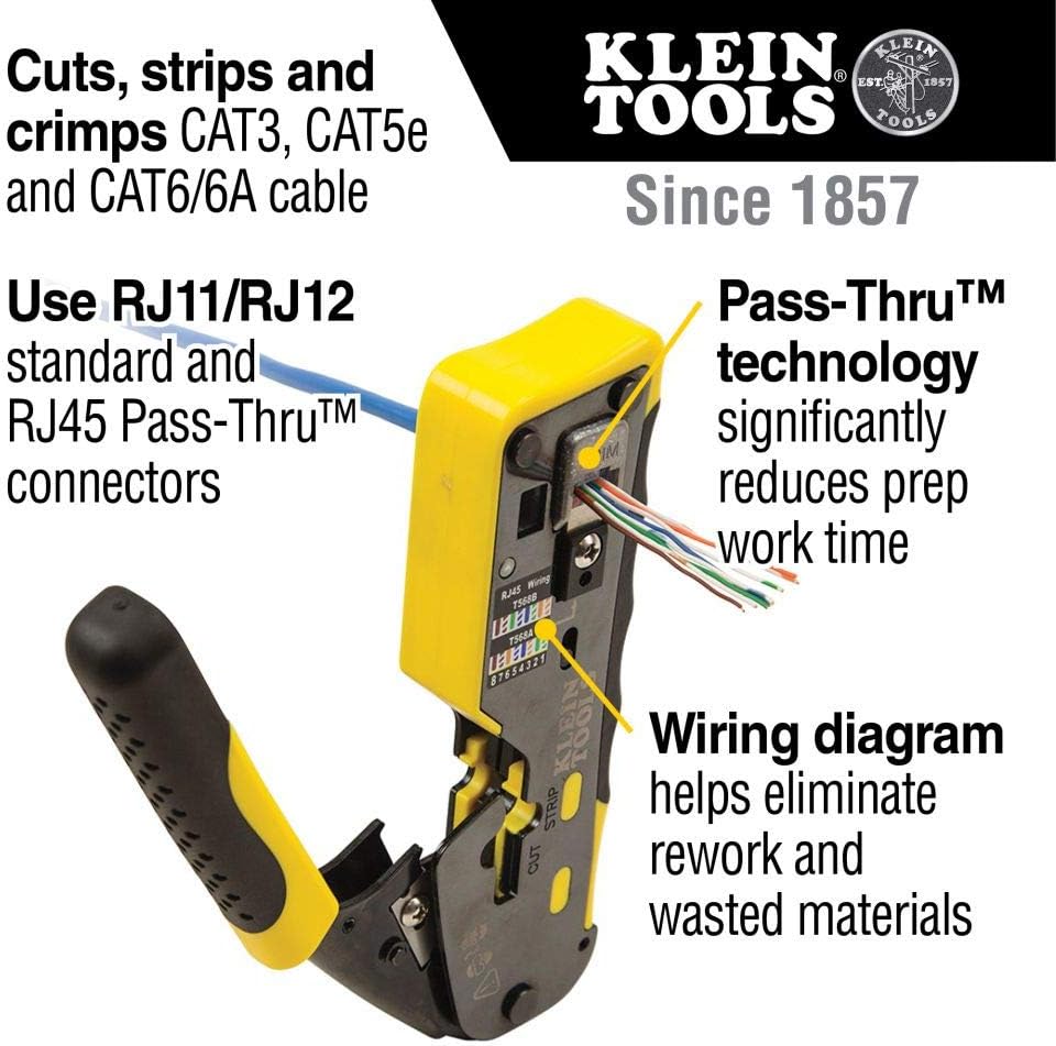 Klein Tools VDV226-110 Pass-Thru Modulare Crimper - immagine 2