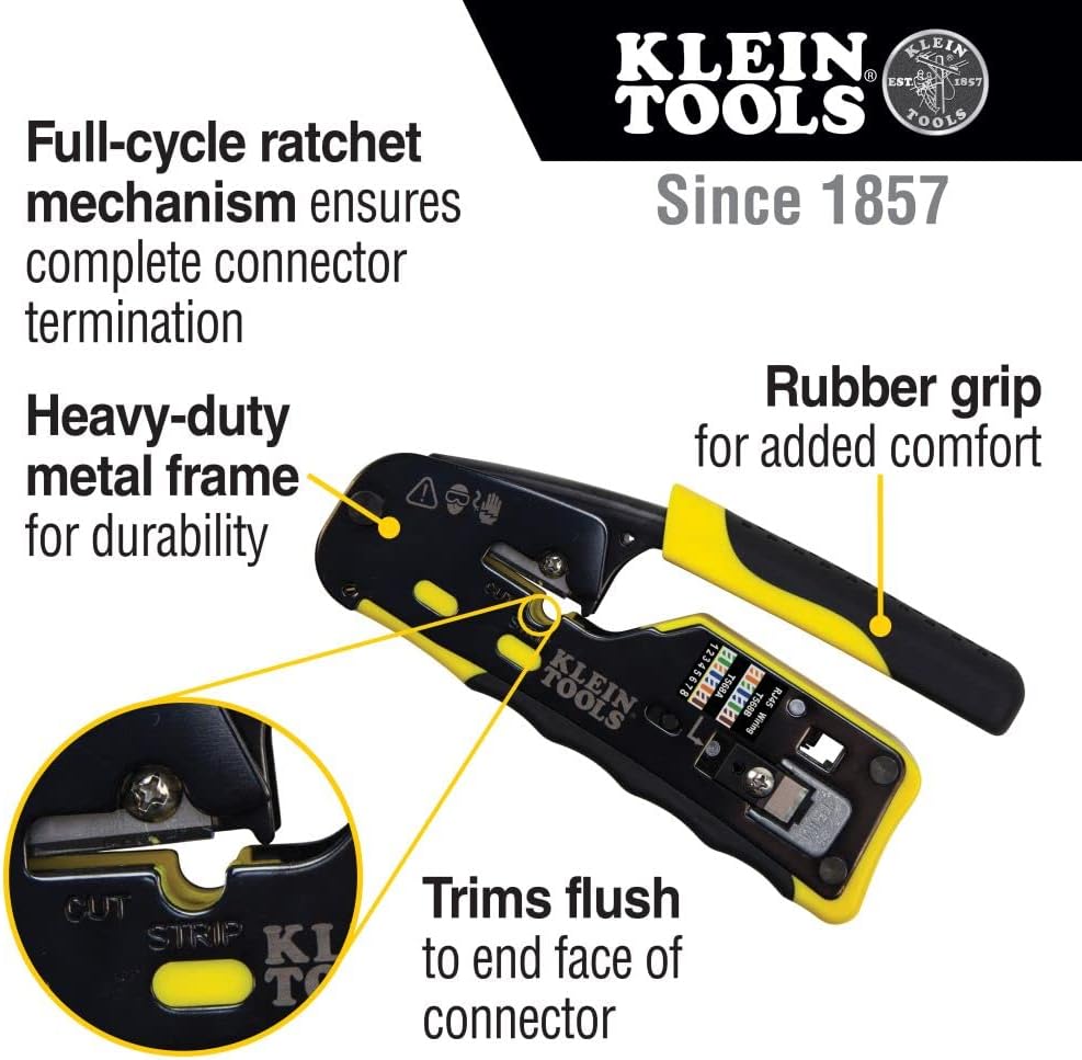 Klein Tools VDV226-110 Pass-Thru Modulare Crimper - immagine 3