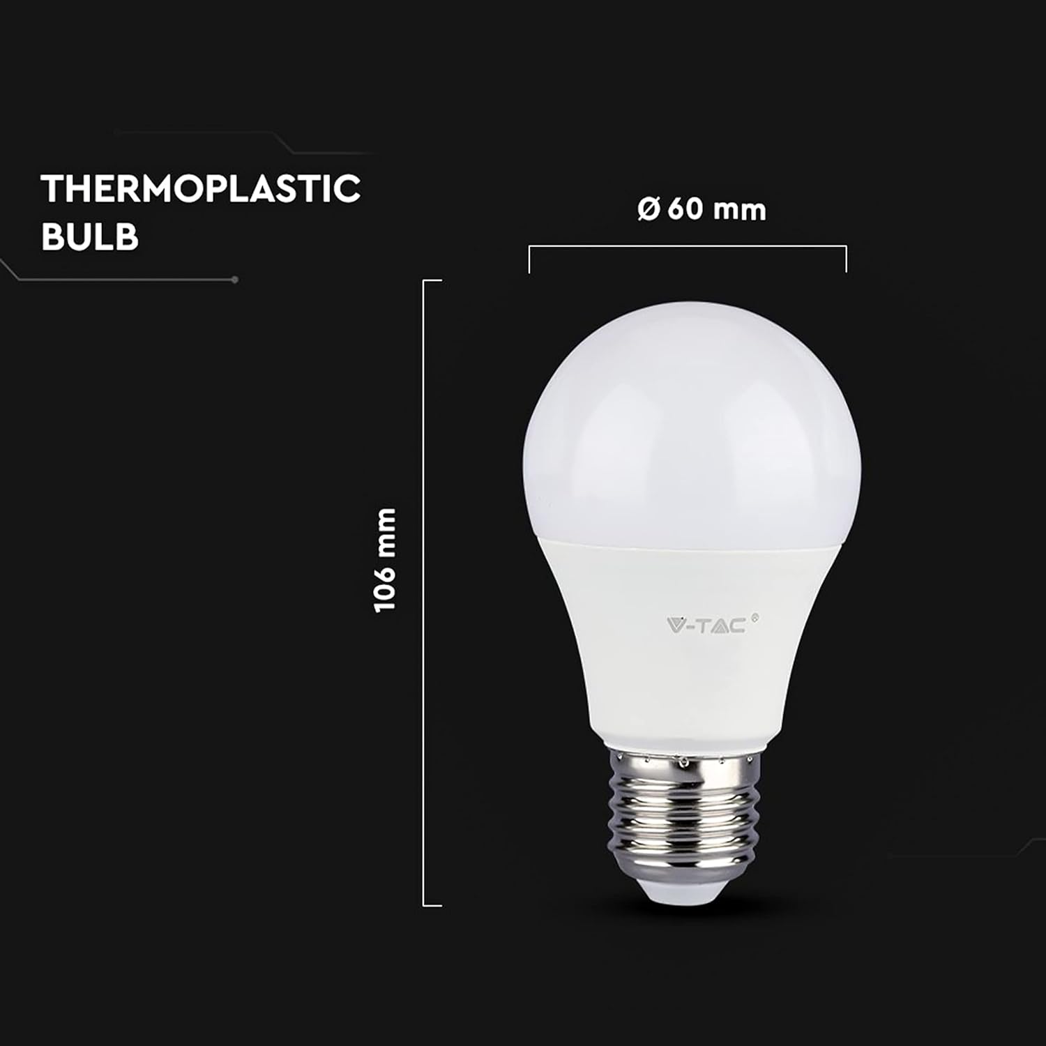 V-tac 10x Lampadine LED E27 8,5W A60 - immagine 5