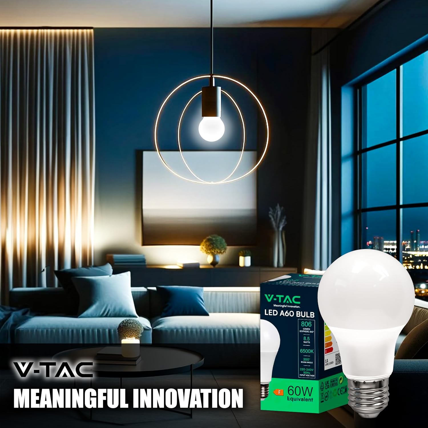 V-tac 10x Lampadine LED E27 8,5W A60 - immagine 6