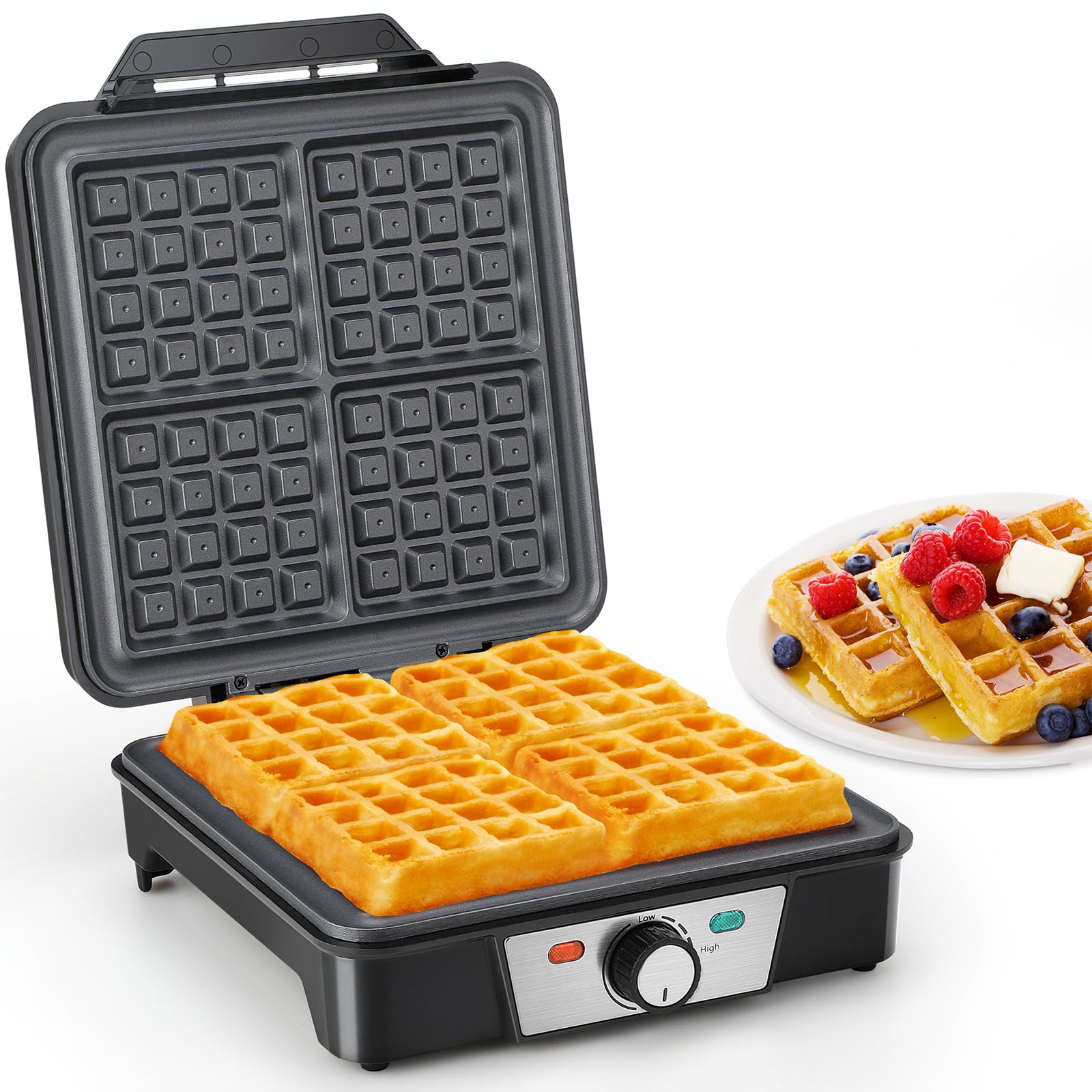 Vinato Waffle Maker per 4 Waffel