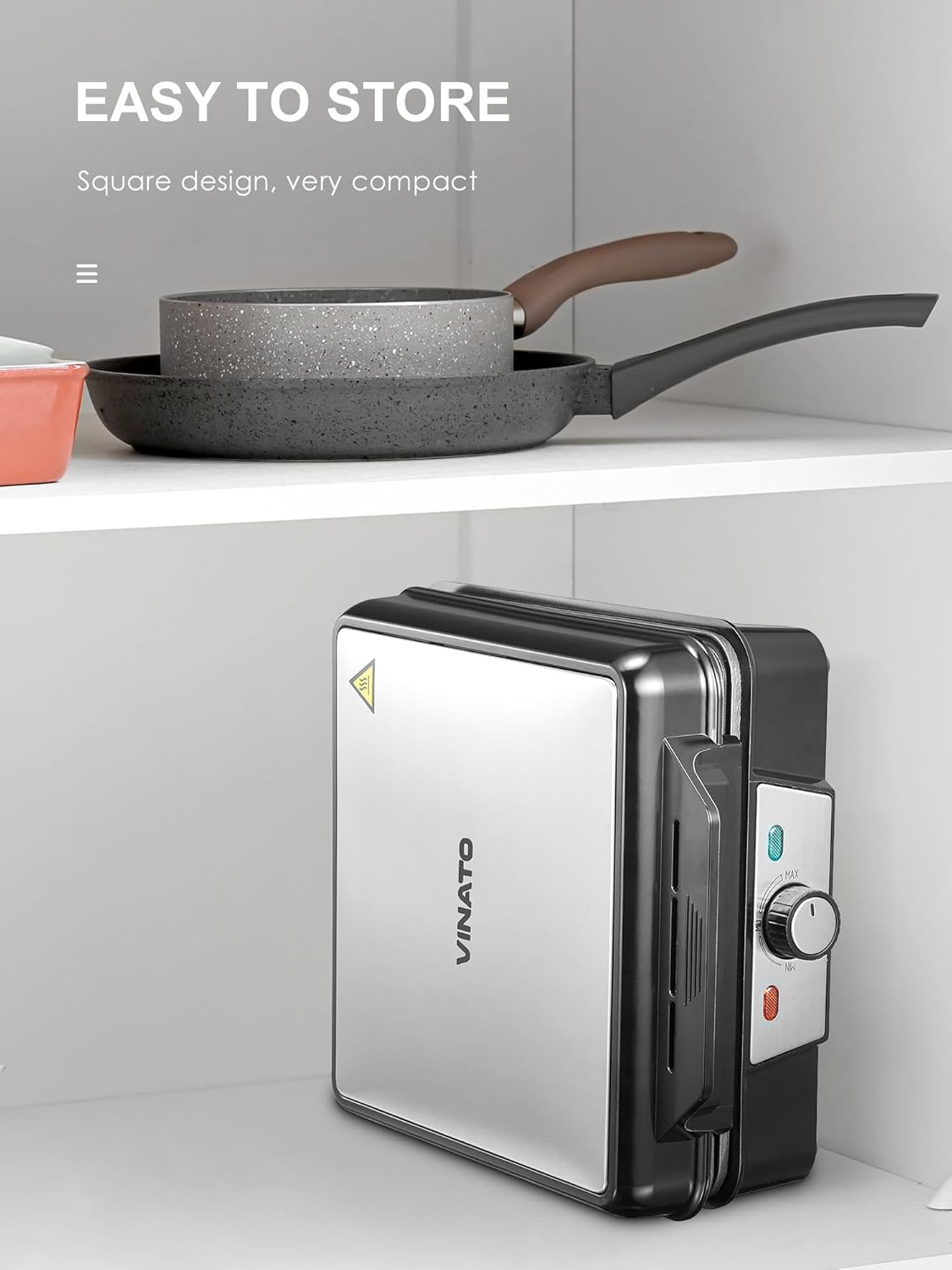 Vinato Waffle Maker per 4 Waffel - immagine 5