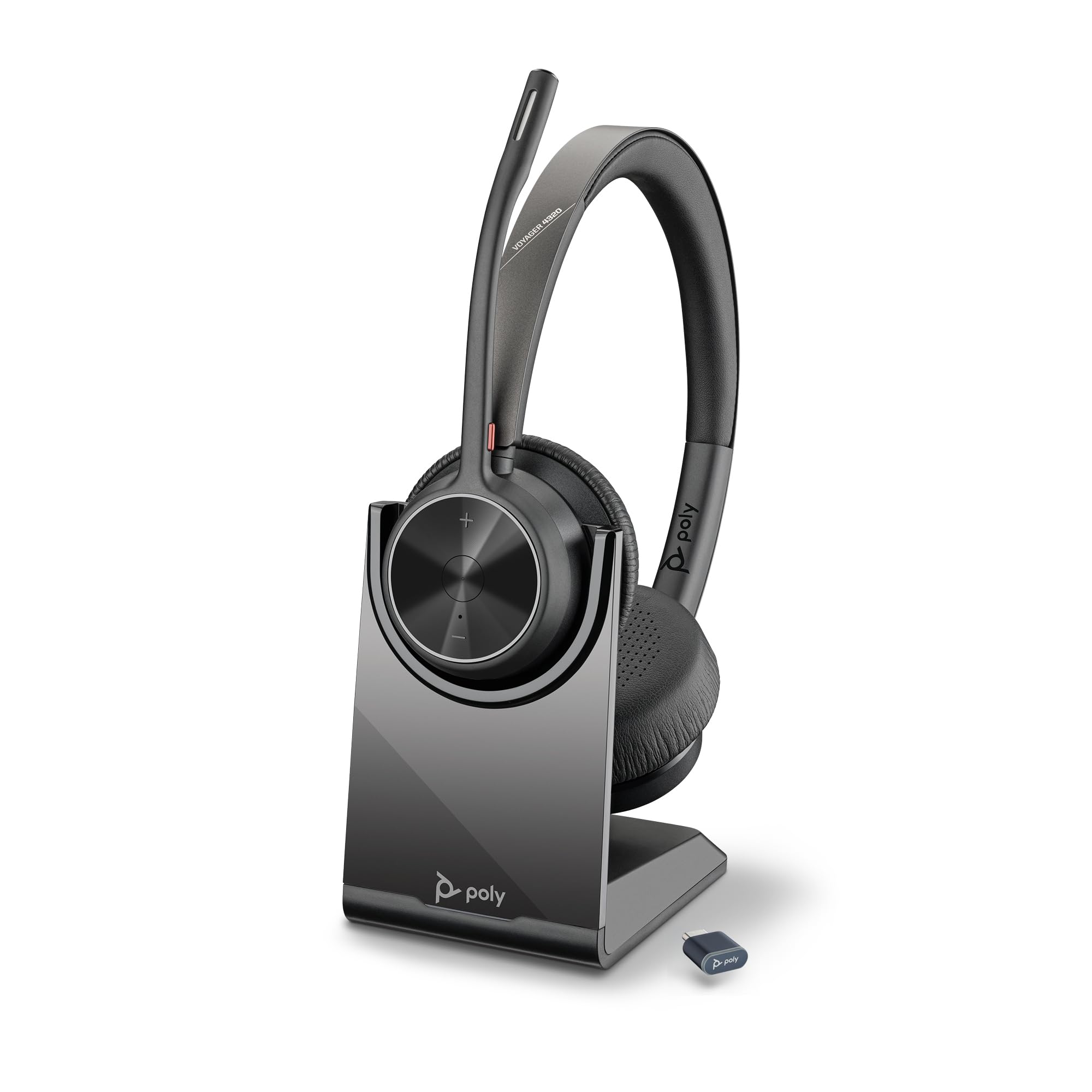 Poly Voyager 4320 UC - Cuffia Wireless Bluetooth 5.1, Nero