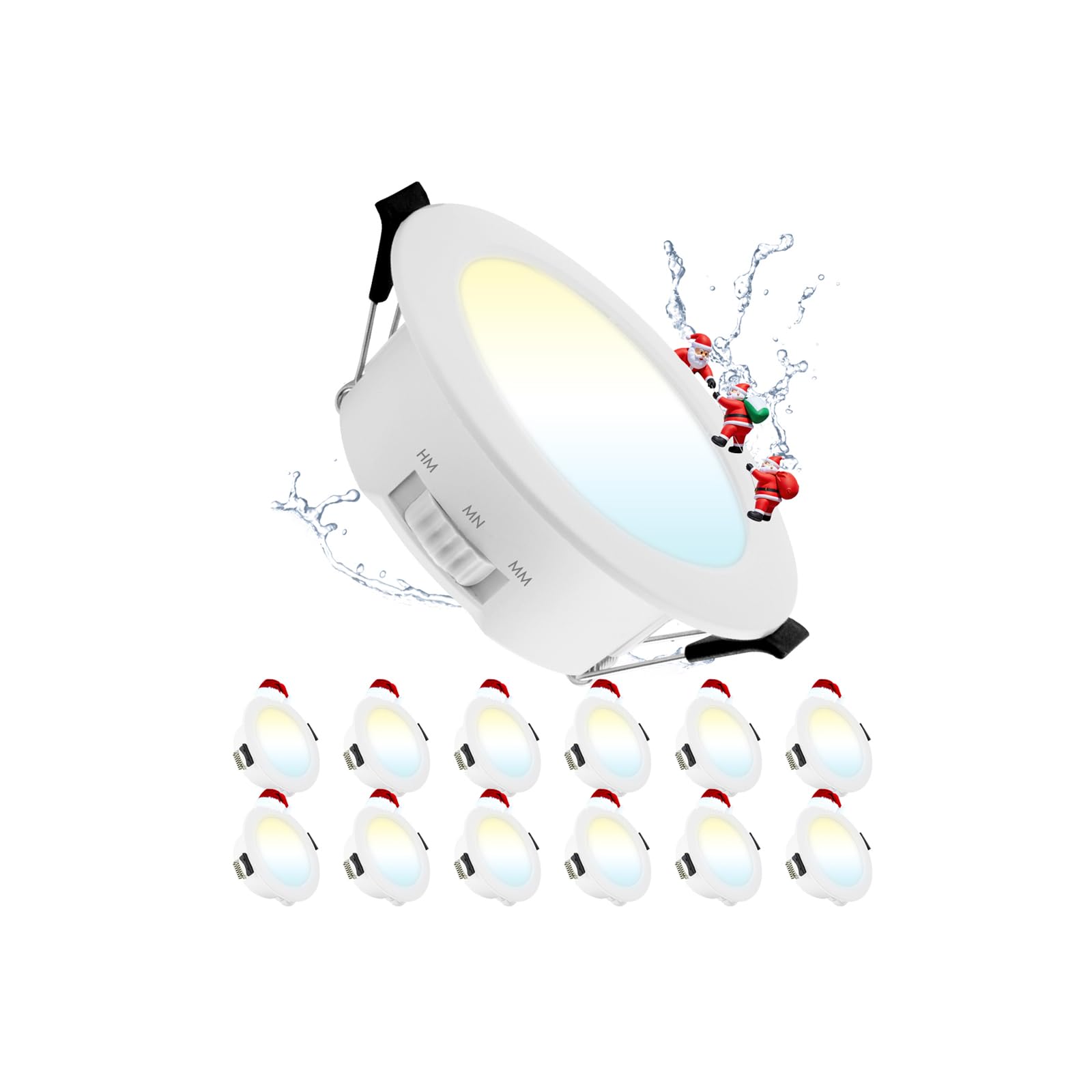 Grebeam 12 Pezzi Faretti LED da Incasso 7W IP44