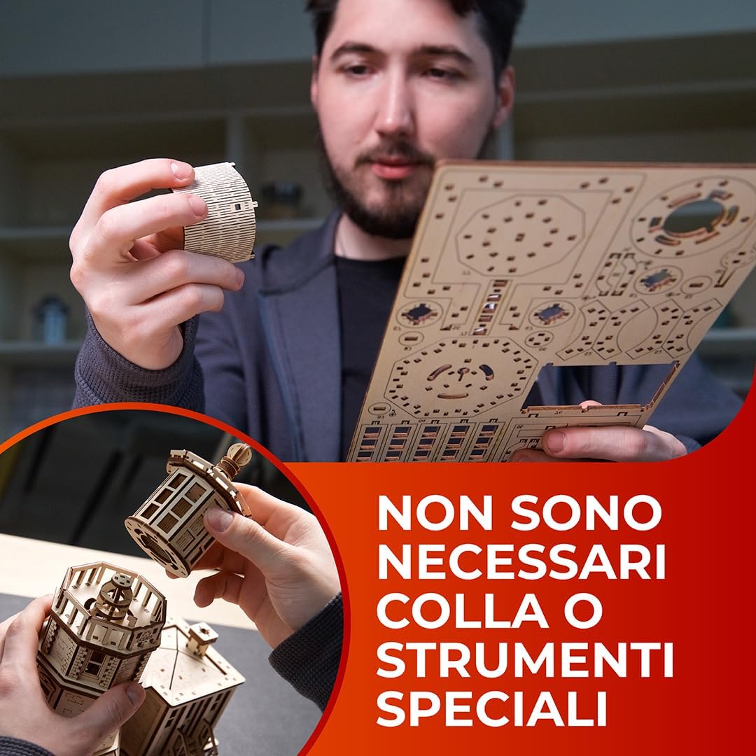 Ugears Split Rock Lighthouse - Puzzle 3D in Legno - immagine 6