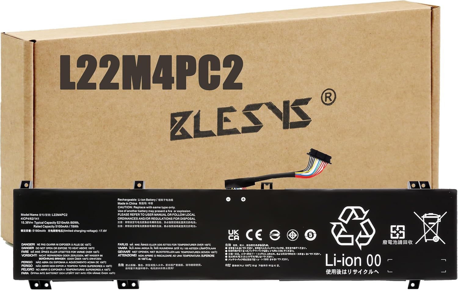 Blesys Batteria Ricambio per Lenovo Legion-Slim 80Wh - immagine 1